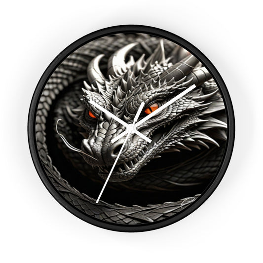 Majestic Dragon Wall Clock - Fantasy Home Decor, Unique Gift for Dragon Lovers, Gothic Clock, Medieval Wall Art, Fantasy Decor