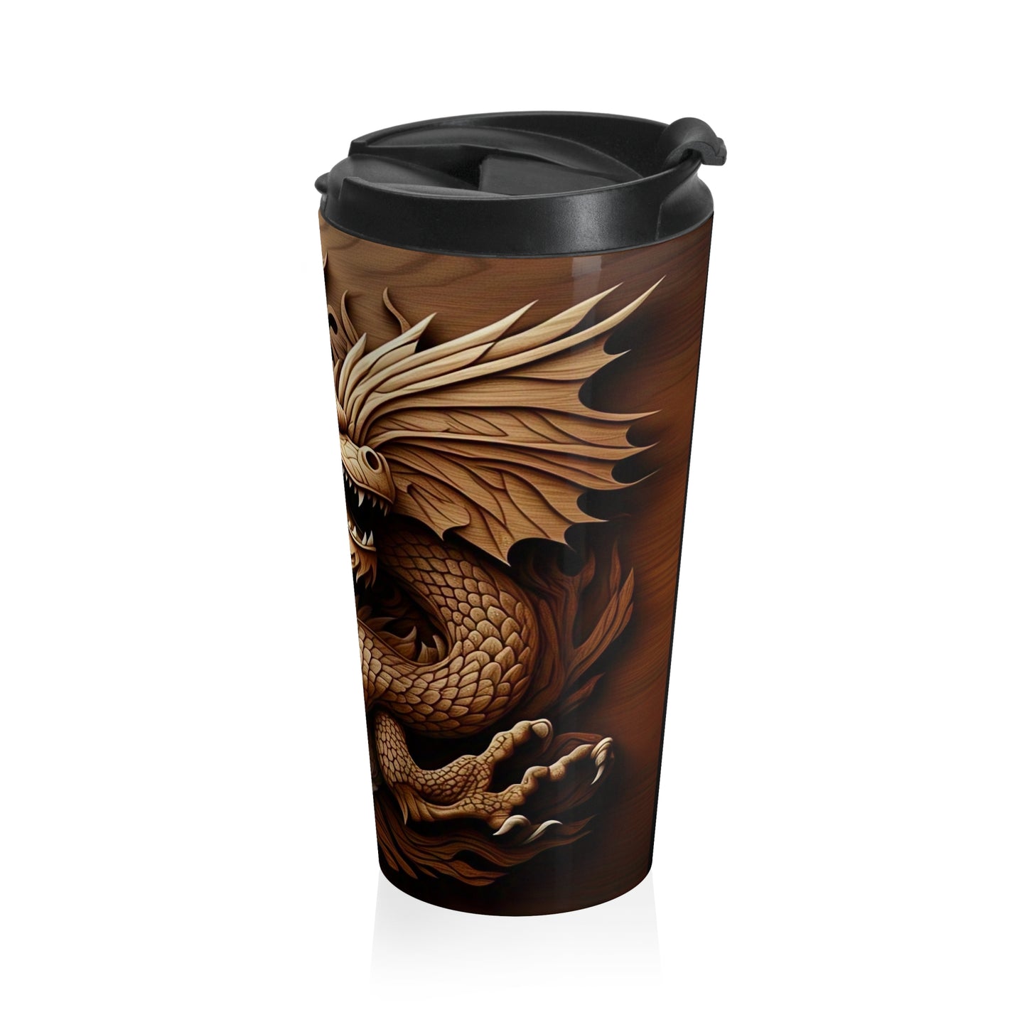 Dragon Art Stainless Steel Travel Mug | Unique Cup for Tea & Coffee, Camping, Gifts for Her, Personalized Drinkware