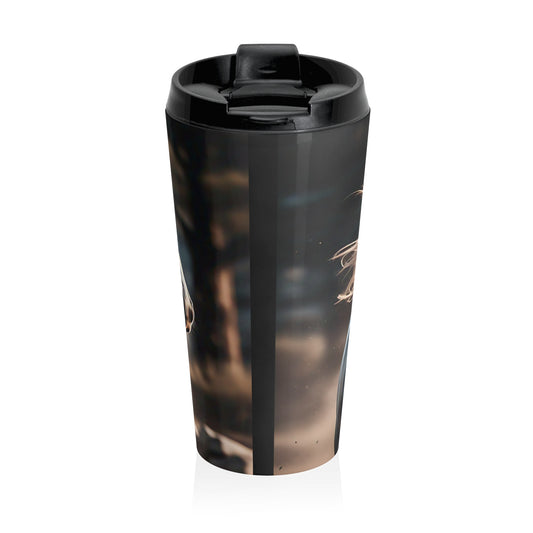 Elegant Horse Stainless Steel Travel Mug, Equine Gift for Horse Lovers, Coffee Cup, Horse Decor, Unique Travel Mug