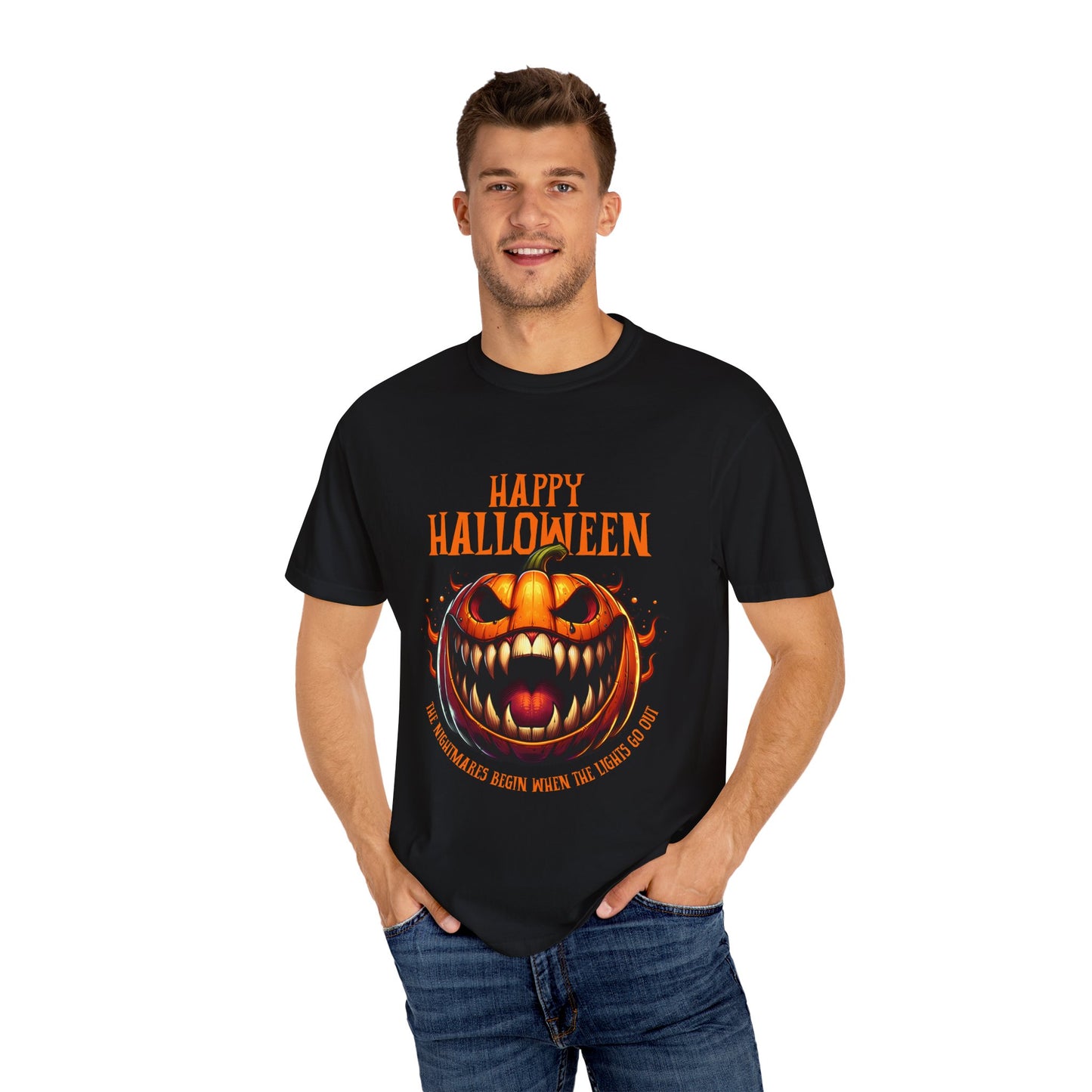 Halloween Unisex T-shirt - Spooky Design, Fall Fashion, Halloween Costume, Graphic Tee, Pumpkin Shirt, Funny T-shirt