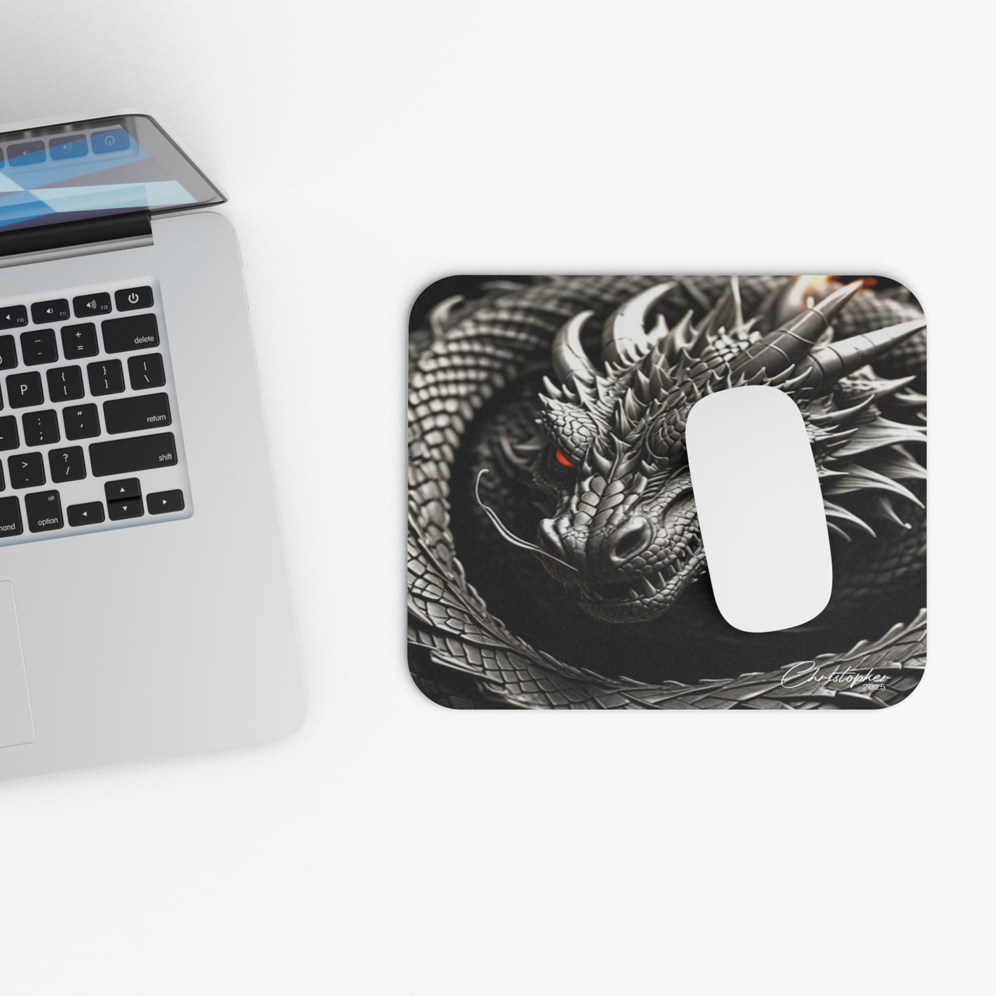 Dragon Art Rectangle Mouse Pad - Gaming & Office Decor