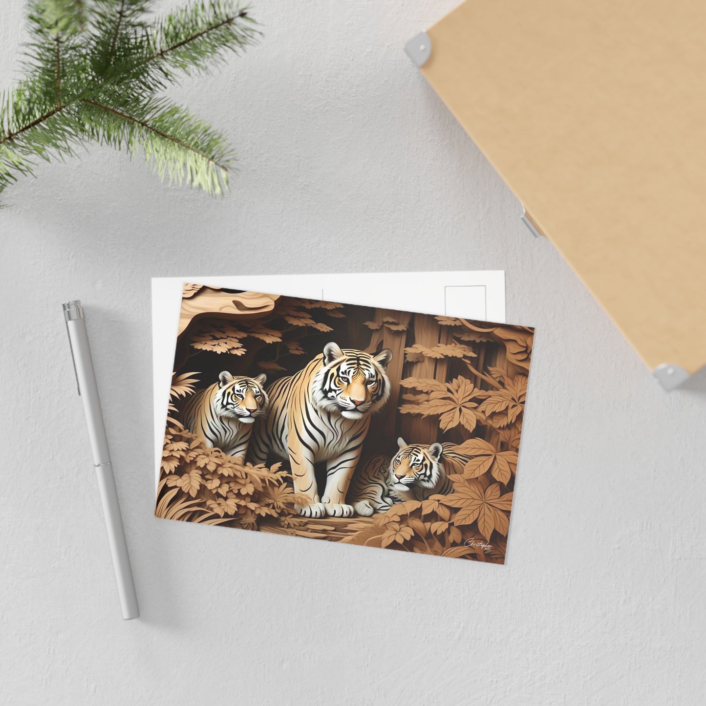 Wildlife Fine Art Postcards, Nature Greeting Cards, Animal Art Stationery, Unique Collectible Postcards, Tiger Art Decor