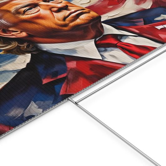 Patriotic Plastic Yard Sign - Perfect for Political Campaigns, Events, Home Decor, 4th of July, Election Day, Memorial Days