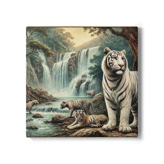 Majestic Tiger Ceramic Coaster - Wildlife Decor for Nature Lovers