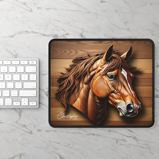 Horse Head Gaming Mouse Pad | Unique Gamer Gift | Animal Lover's Decor | Rustic Desk Accessory | Perfect for Birthdays, Holidays