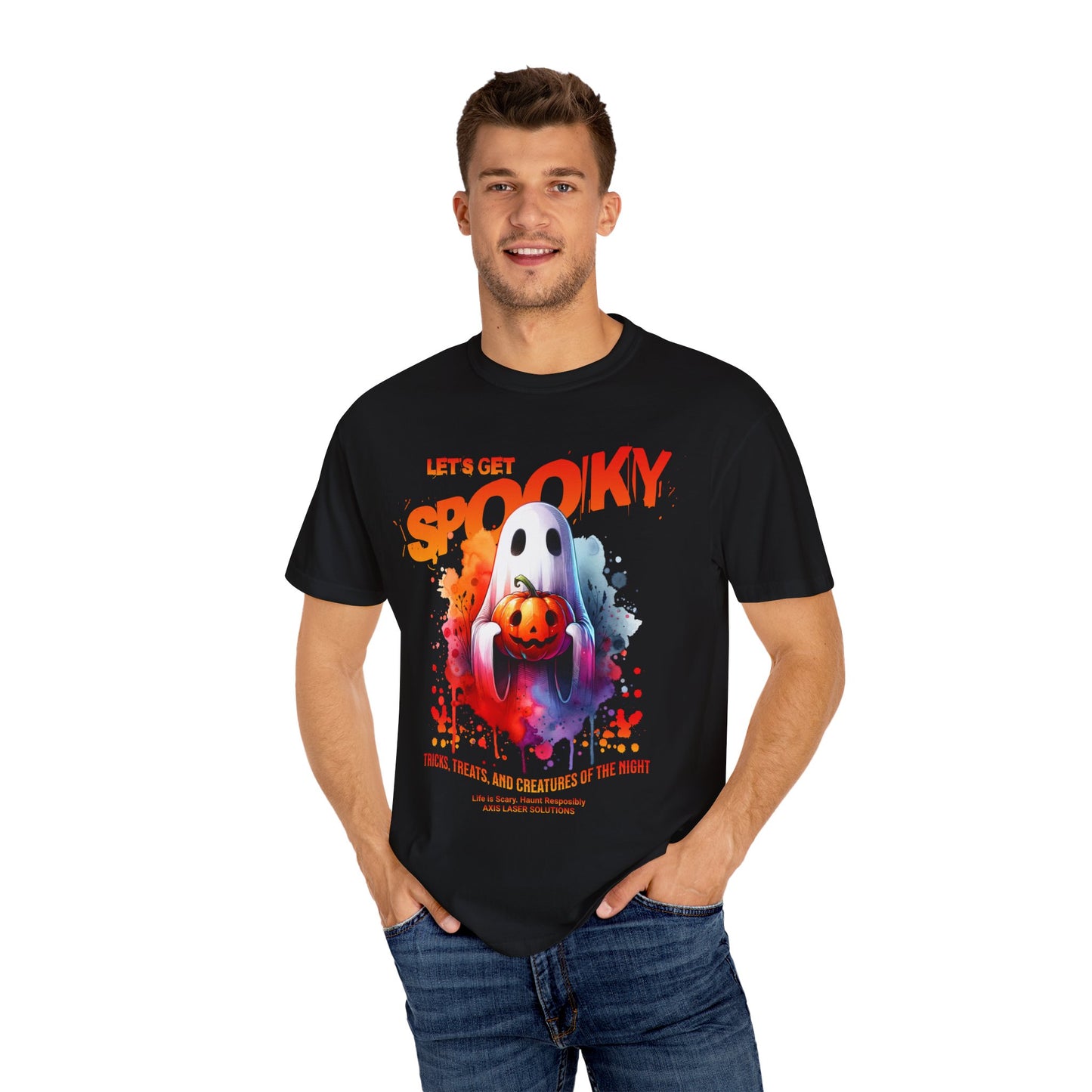 Spooky Halloween T-Shirt - Let's Get Spooky, Unisex Tee, Halloween Costume, Festive Apparel, Trick or Treat Shirt, Graphic Tee