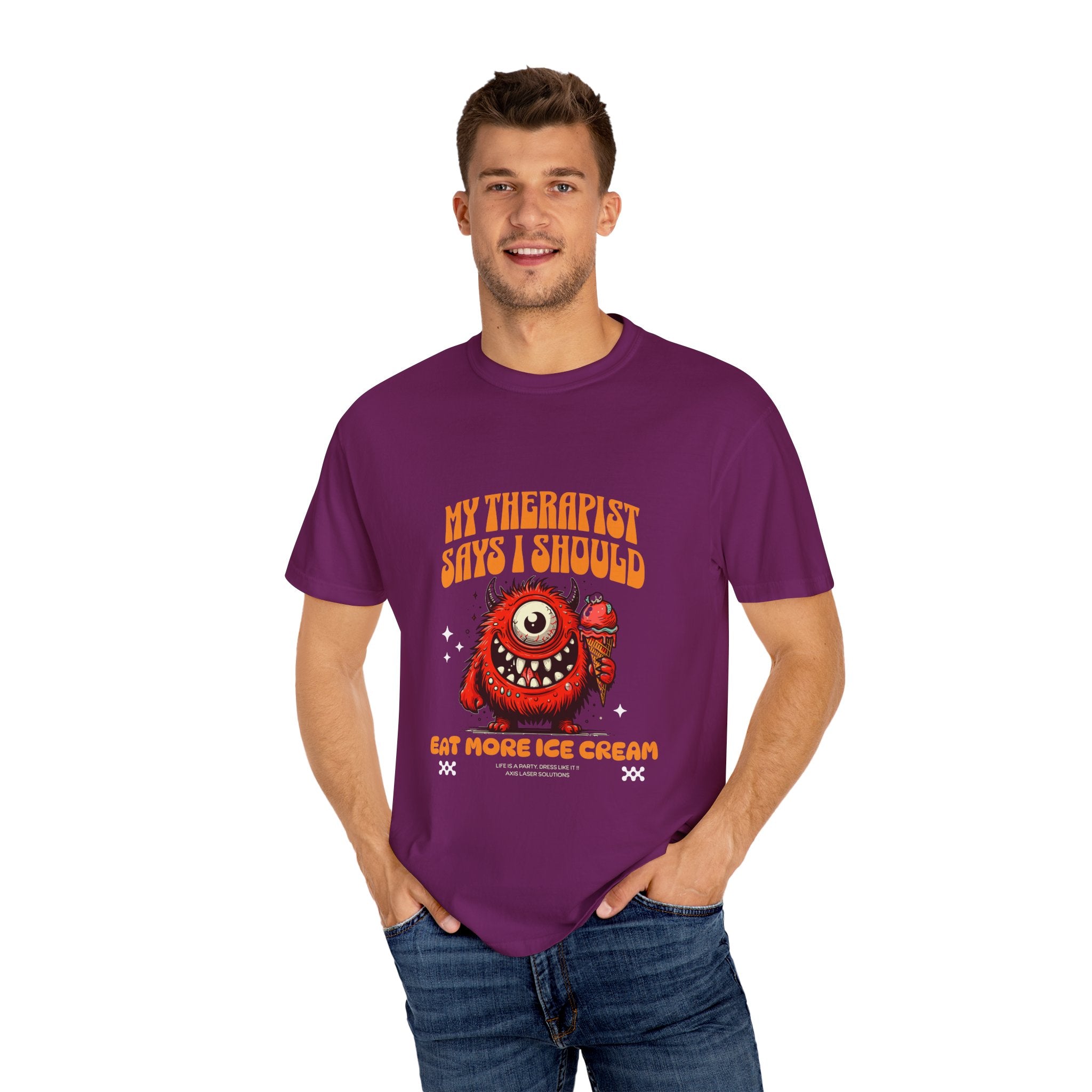 Funny Therapist T-Shirt, Unisex Humor Tee, Gift for Ice Cream Lovers, Casual Wear, Summer Fashion, Fun Gift Idea