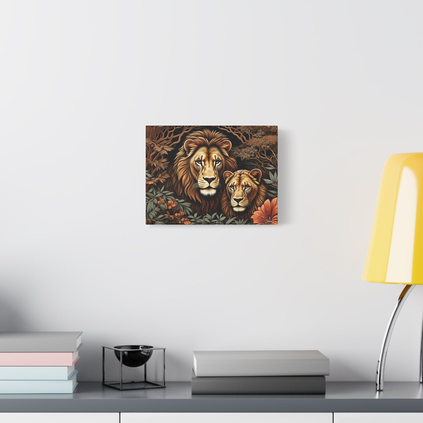Majestic Lion Family Canvas Wall Art, Animal Lovers Decor, Wildlife Home Accent, Gift for Nature Enthusiasts, Meaningful Family Art