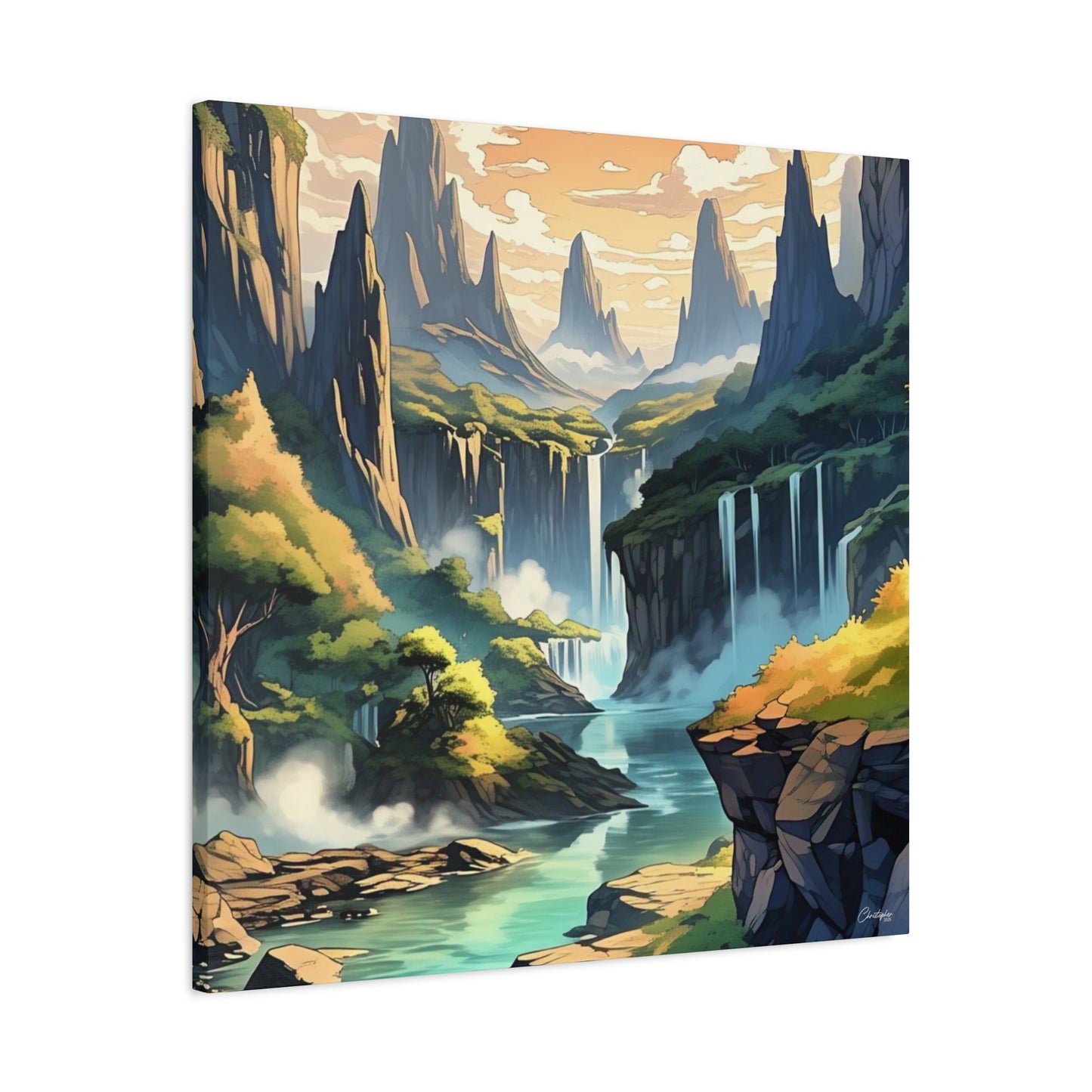 Serene Landscape Canvas Wall Art, Nature Home Decor, Tranquil Living Room Accent, Gift for Nature Lovers, Gallery Wall Piece