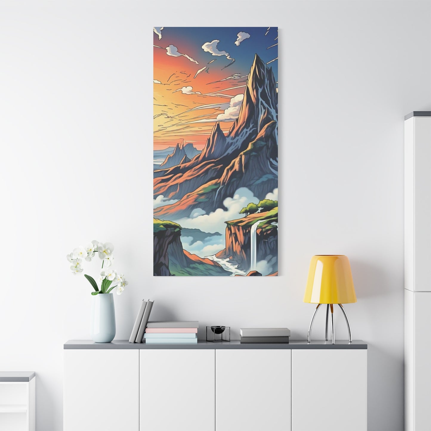 Stretched Canvas Art Print, Mountain Sunrise Landscape Decor, Wall Art for Home, Gift for Nature Lovers, Perfect for Living Room, [...]