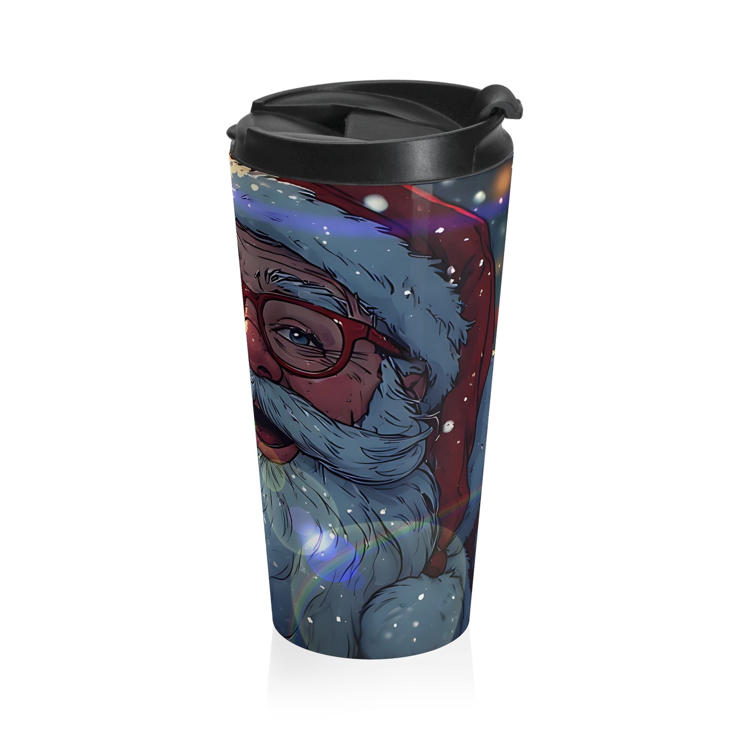 Festive Santa (christmas selfies)  Stainless Steel Travel Mug