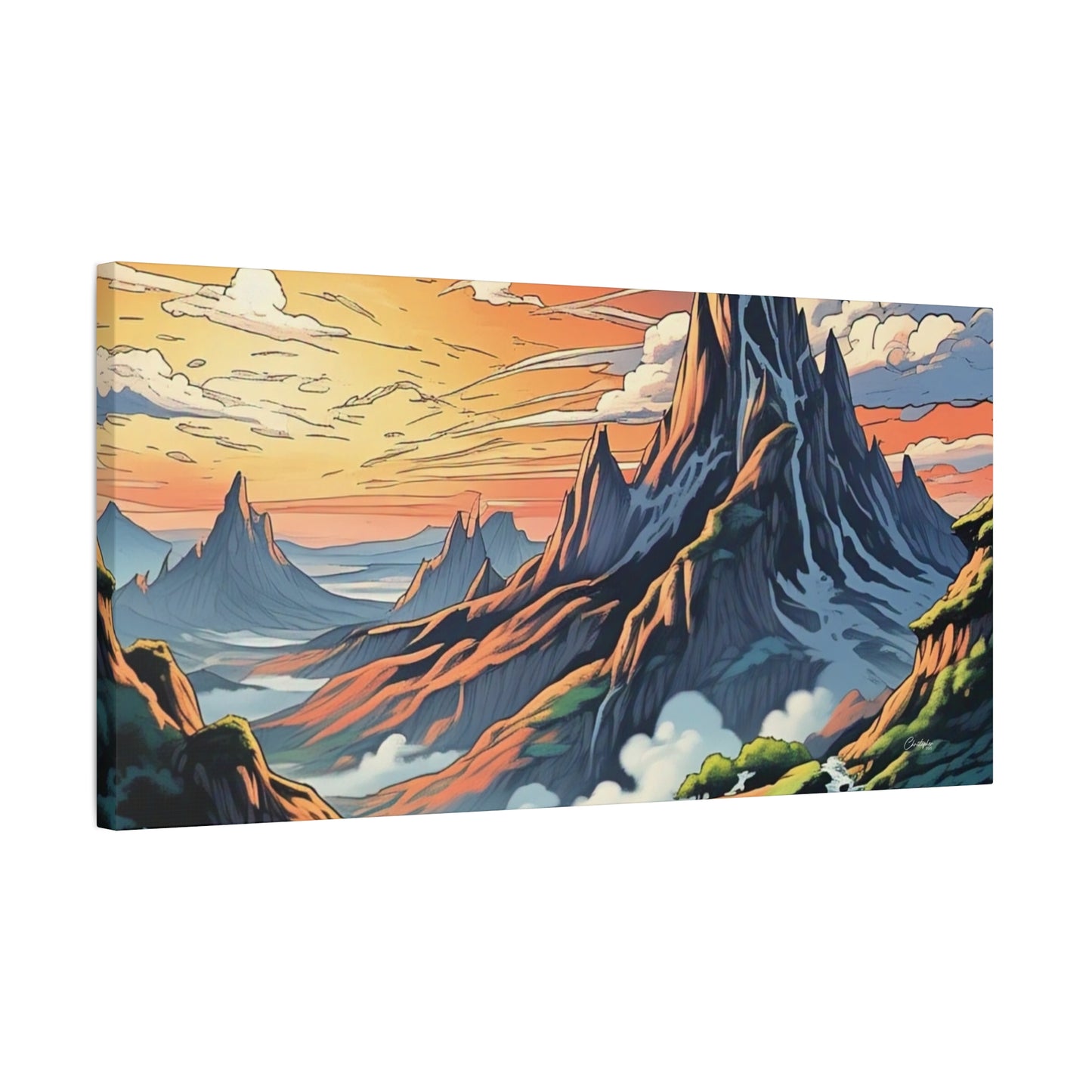 Stretched Canvas Art Print, Mountain Sunrise Landscape Decor, Wall Art for Home, Gift for Nature Lovers, Perfect for Living Room, [...]