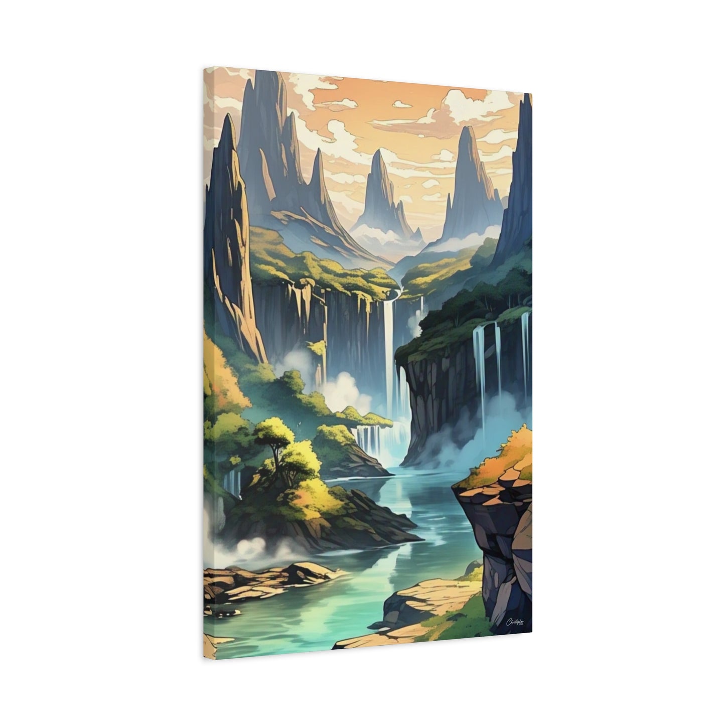 Serene Landscape Canvas Wall Art, Nature Home Decor, Tranquil Living Room Accent, Gift for Nature Lovers, Gallery Wall Piece