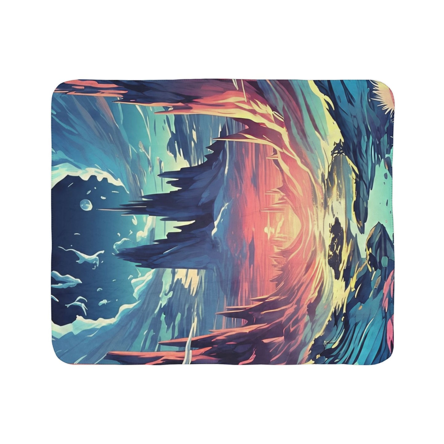 Cosmic Fleece Sherpa Blanket - Cozy Space Blanket for Starry Nights, Perfect for Gifts, Home Decor, and Adventure Lovers