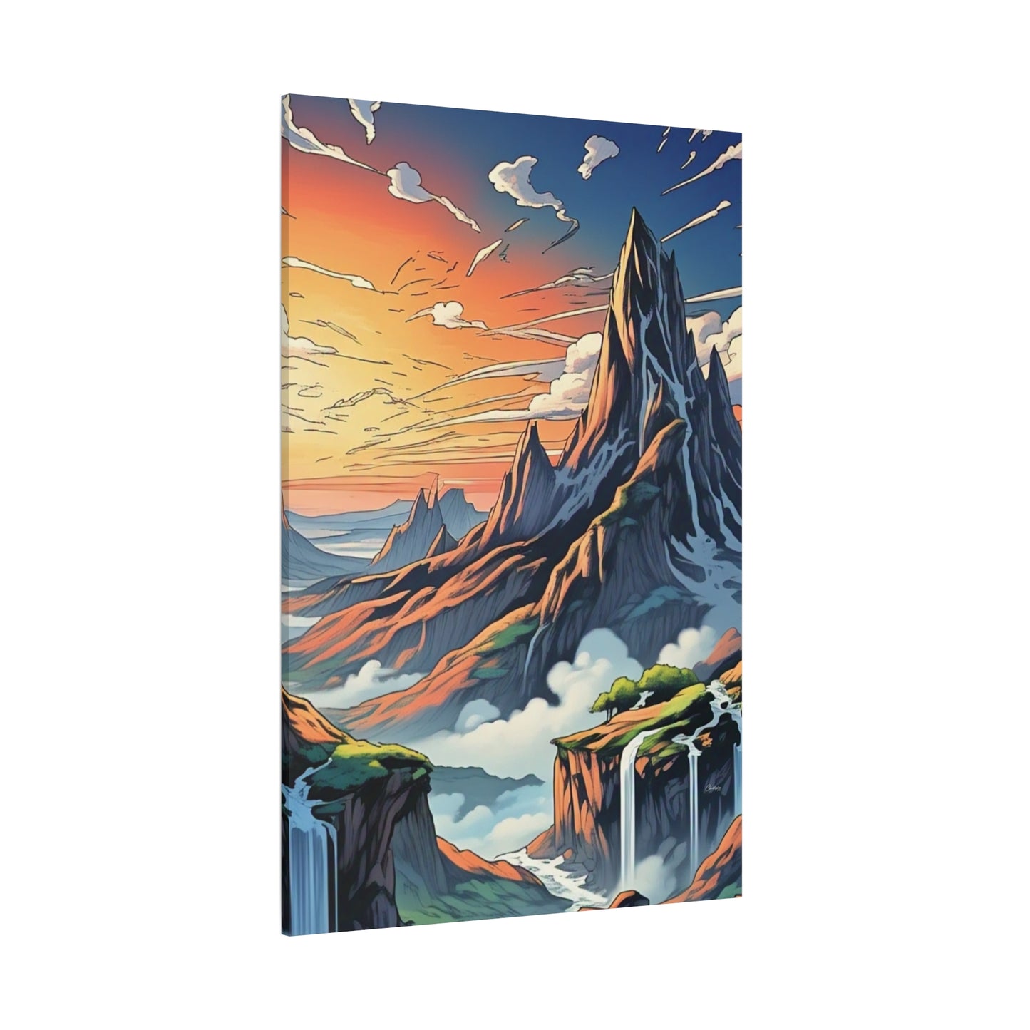 Stretched Canvas Art Print, Mountain Sunrise Landscape Decor, Wall Art for Home, Gift for Nature Lovers, Perfect for Living Room, [...]