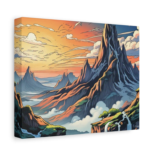 Stretched Canvas Art Print, Mountain Sunrise Landscape Decor, Wall Art for Home, Gift for Nature Lovers, Perfect for Living Room, [...]