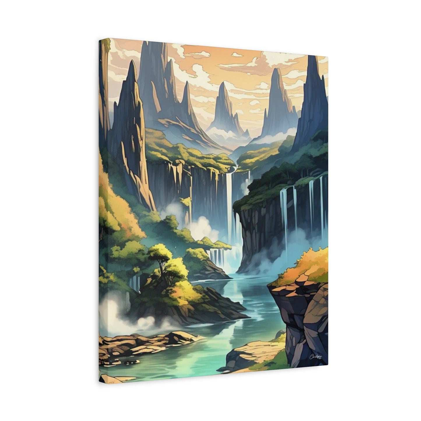 Serene Landscape Canvas Wall Art, Nature Home Decor, Tranquil Living Room Accent, Gift for Nature Lovers, Gallery Wall Piece