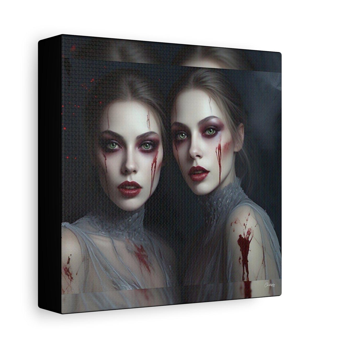 Spooky Art Canvas Print, Matte Canvas, Stretched Wall Decor, Gothic Home Decor, Halloween Art, Unique Gift