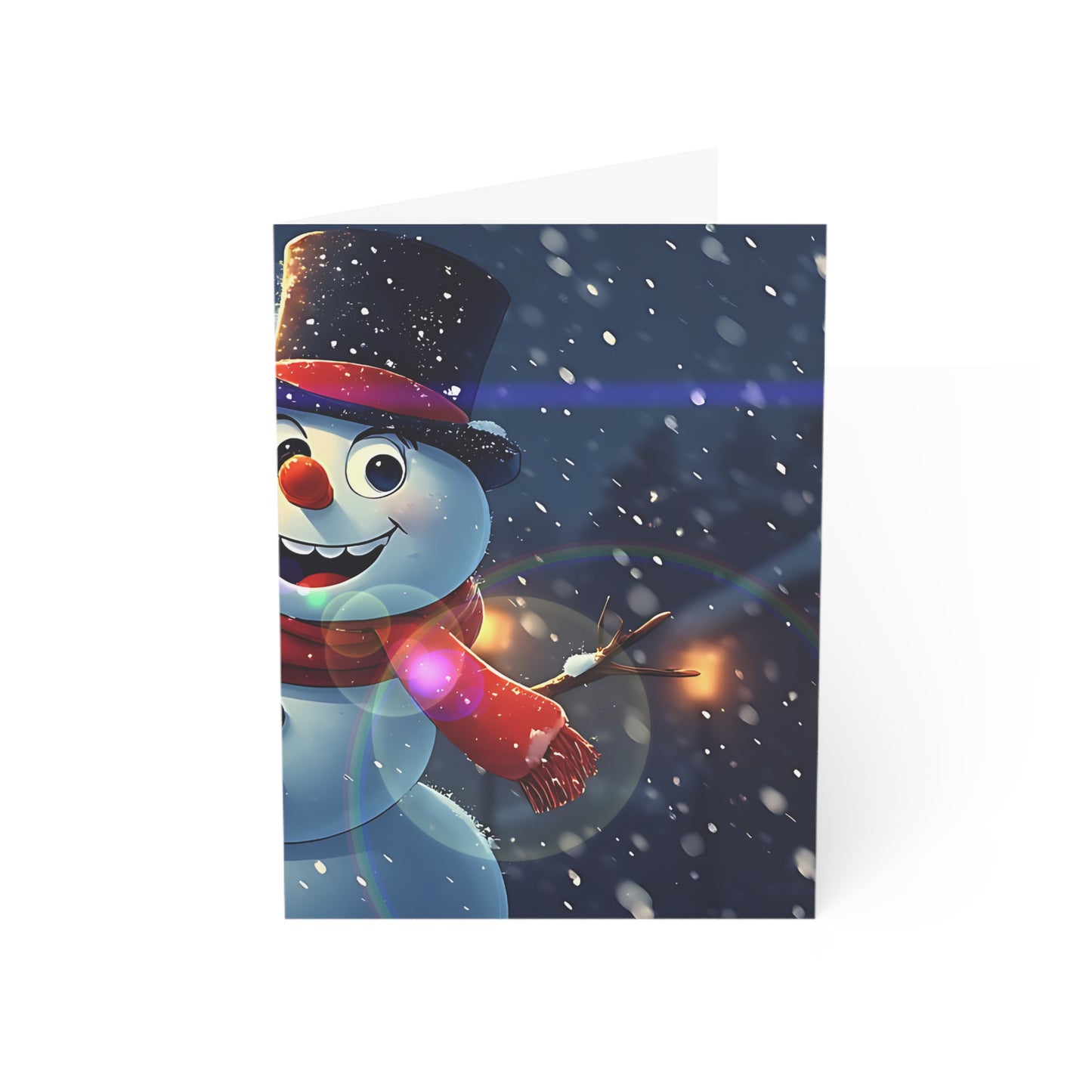 Festive Snowman (Christmas Selfies) Greeting Cards (1, 10, 30, 50pcs) - Whimsical Winter Celebrations