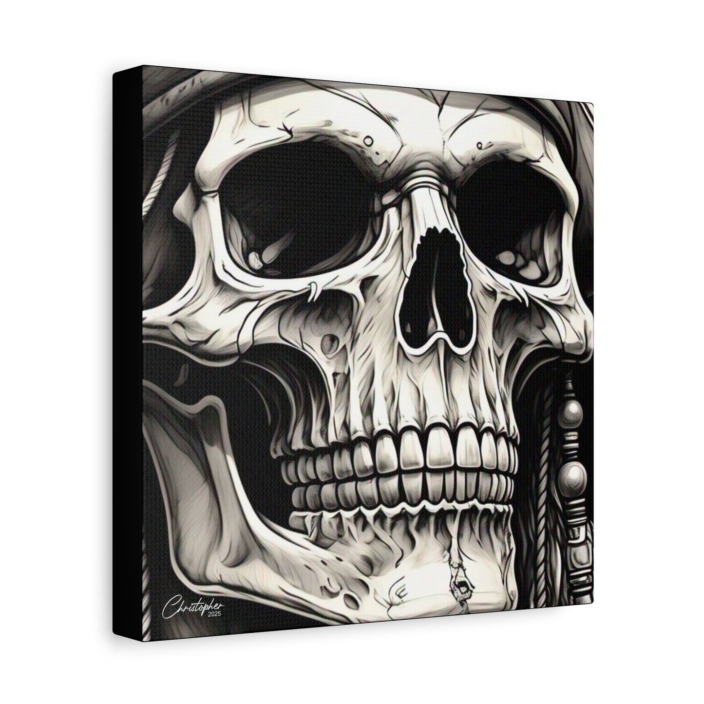 Pirate Skull Canvas Art - Edgy Gothic Decor, Wall Art for Halloween, Gothic Home Decor, Pirate Theme, Gift for Him