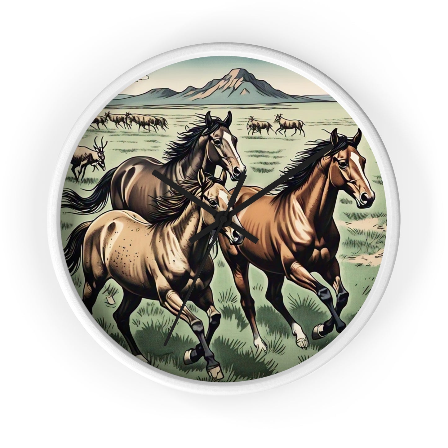 Rustic Horse Wall Clock - Equestrian Decor, Farmhouse Style, Gift for Horse Lovers, Country Home Decor, Western Wall Art