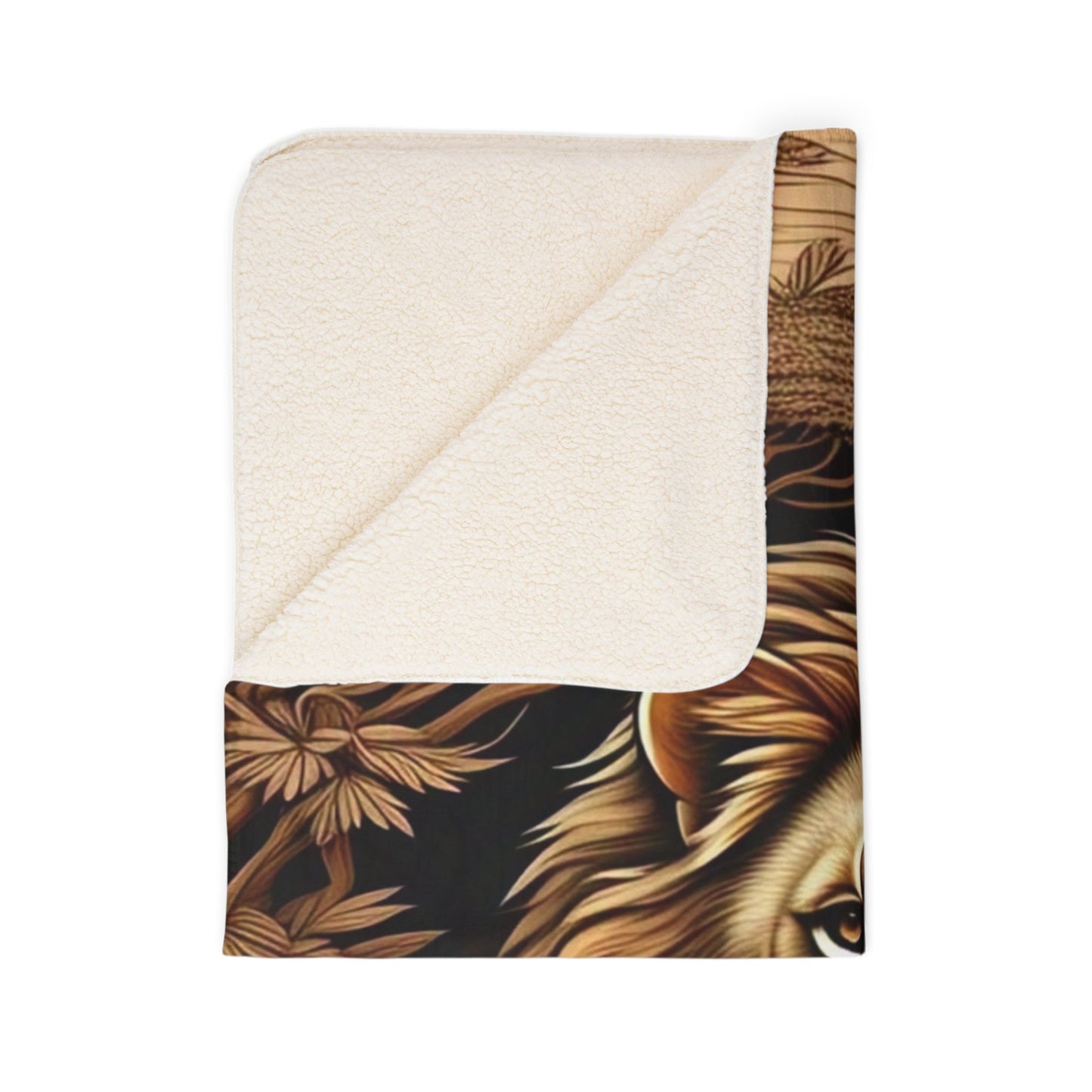 Wildlife Fleece Sherpa Blanket - Cozy Jungle Decor for Animal Lovers, Perfect for Gifting, Home, Camping, or Snuggling Up!