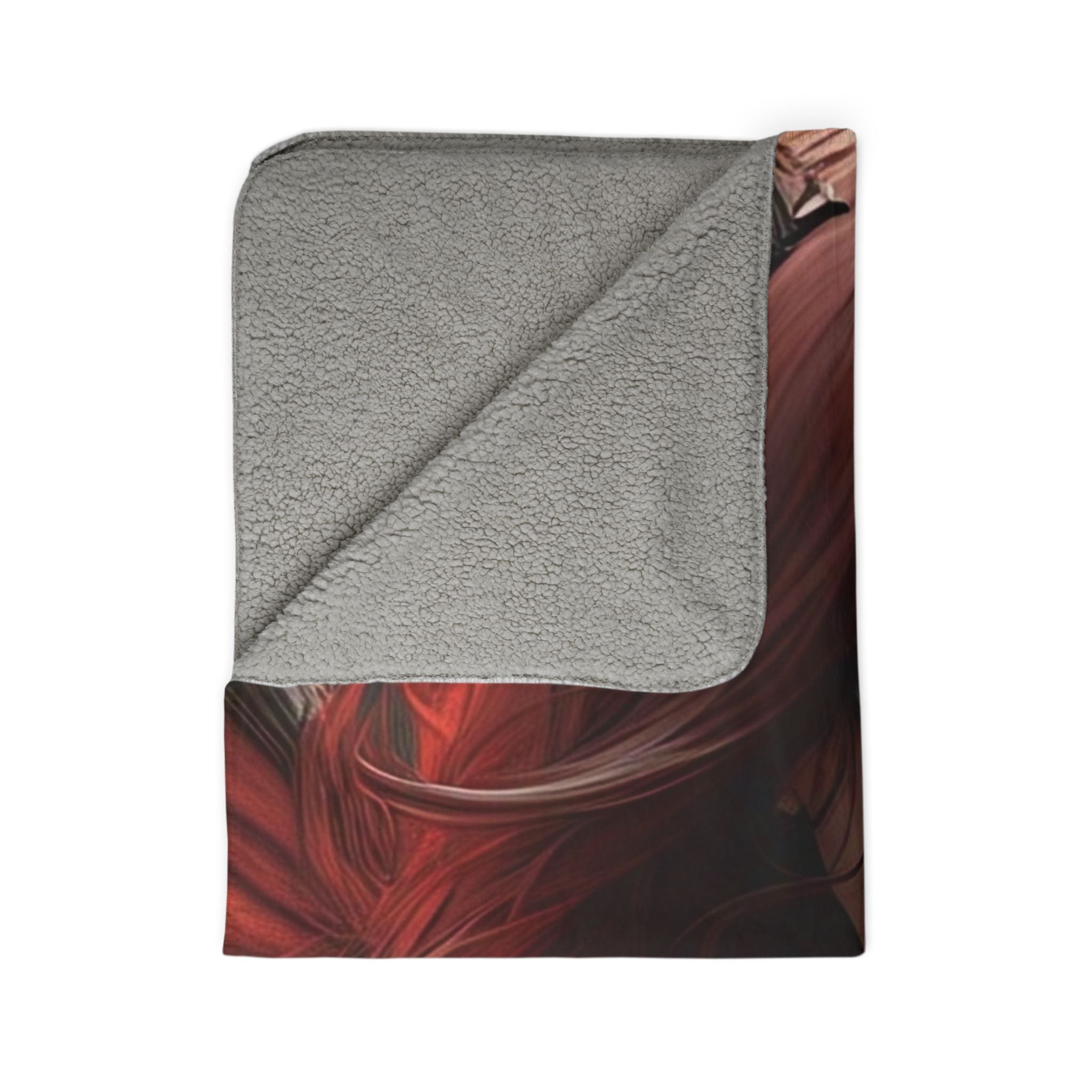 Enchanting Demoness Fleece Sherpa Blanket | Cozy Decor for Fantasy Lovers, Perfect Gift, Home Comfort, Halloween Vibes, Unique Art