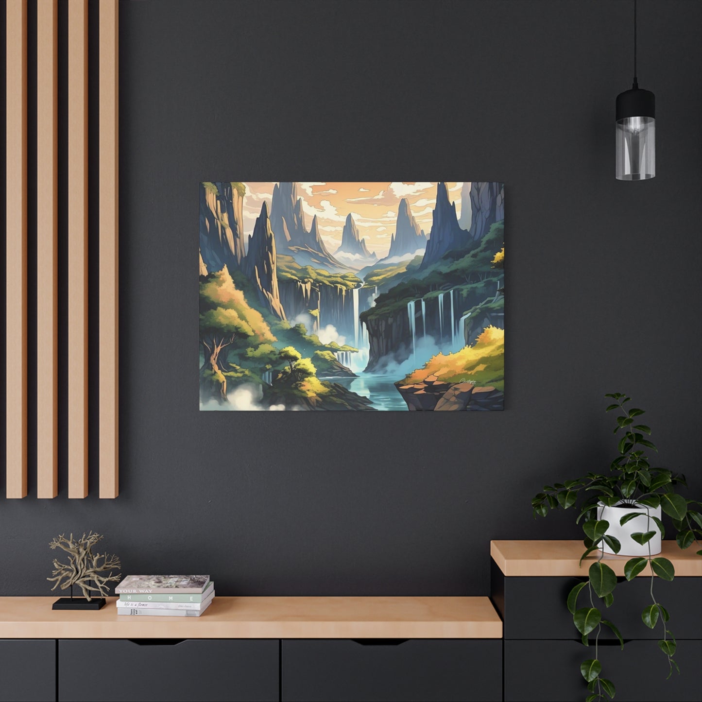 Serene Landscape Canvas Wall Art, Nature Home Decor, Tranquil Living Room Accent, Gift for Nature Lovers, Gallery Wall Piece