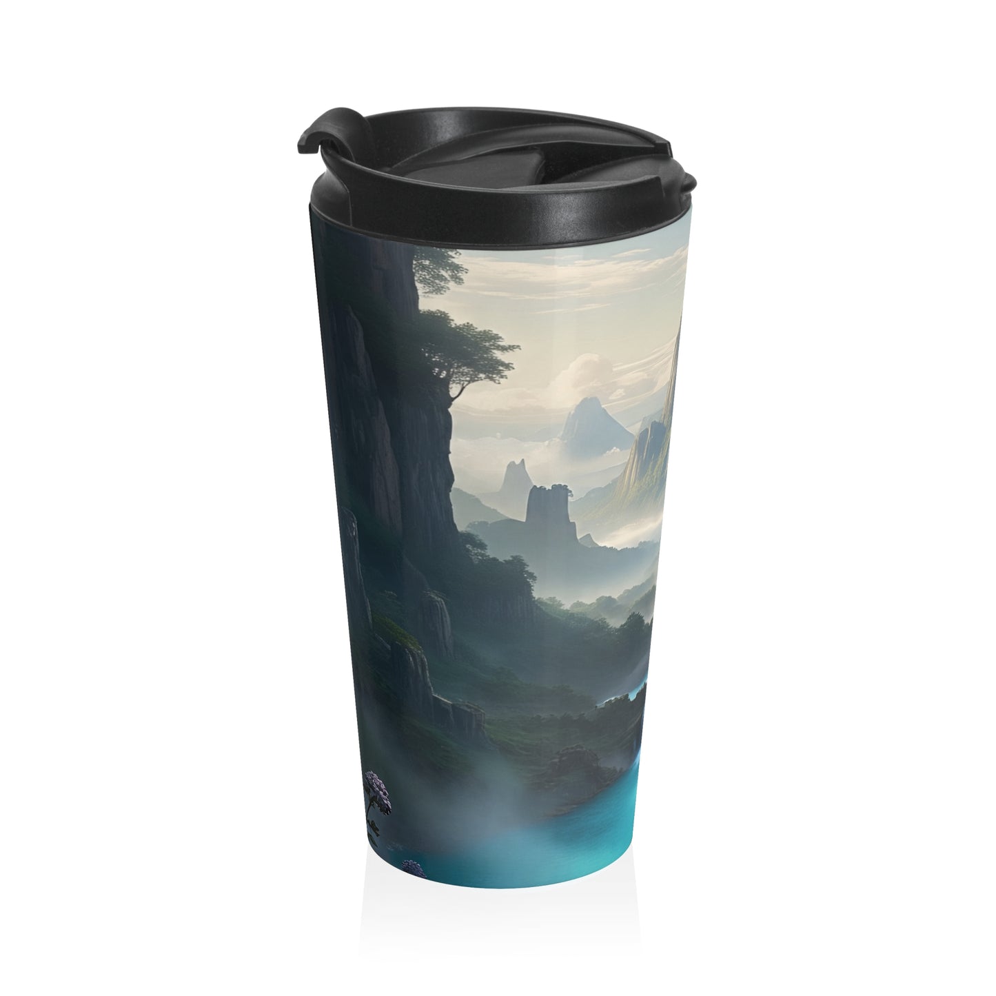 Nature-Inspired Stainless Steel Travel Mug, Scenic Travel Cup, Outdoor Coffee Tumbler, Adventure Gift, Nature Lover Mug