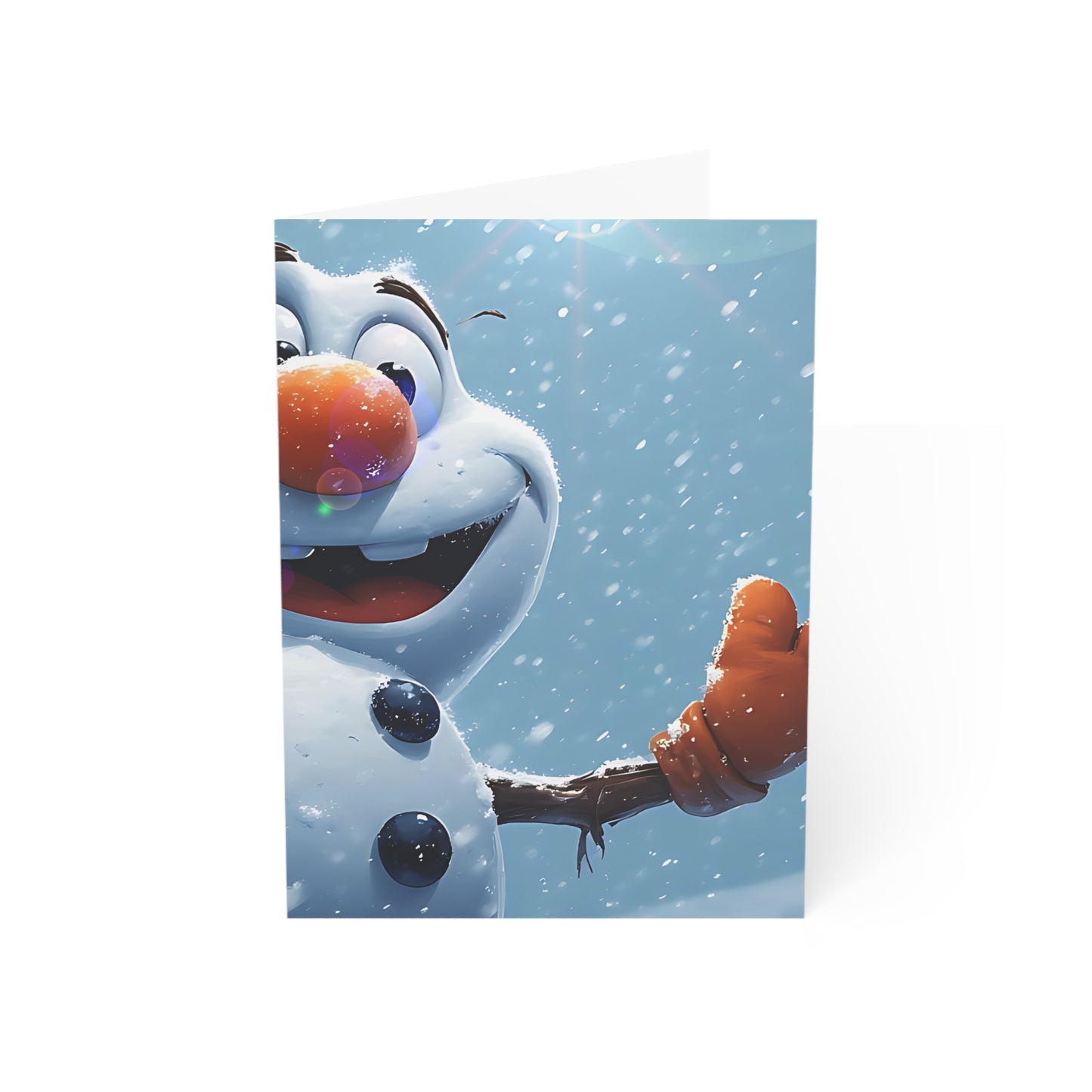Snowman (Christmas Selfies) Holiday Greeting Cards - Cheerful Pack (1, 10, 30, 50 pcs)