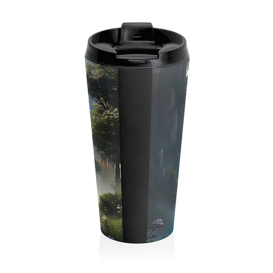Nature-Inspired Stainless Steel Travel Mug, Scenic Travel Cup, Outdoor Coffee Tumbler, Adventure Gift, Nature Lover Mug