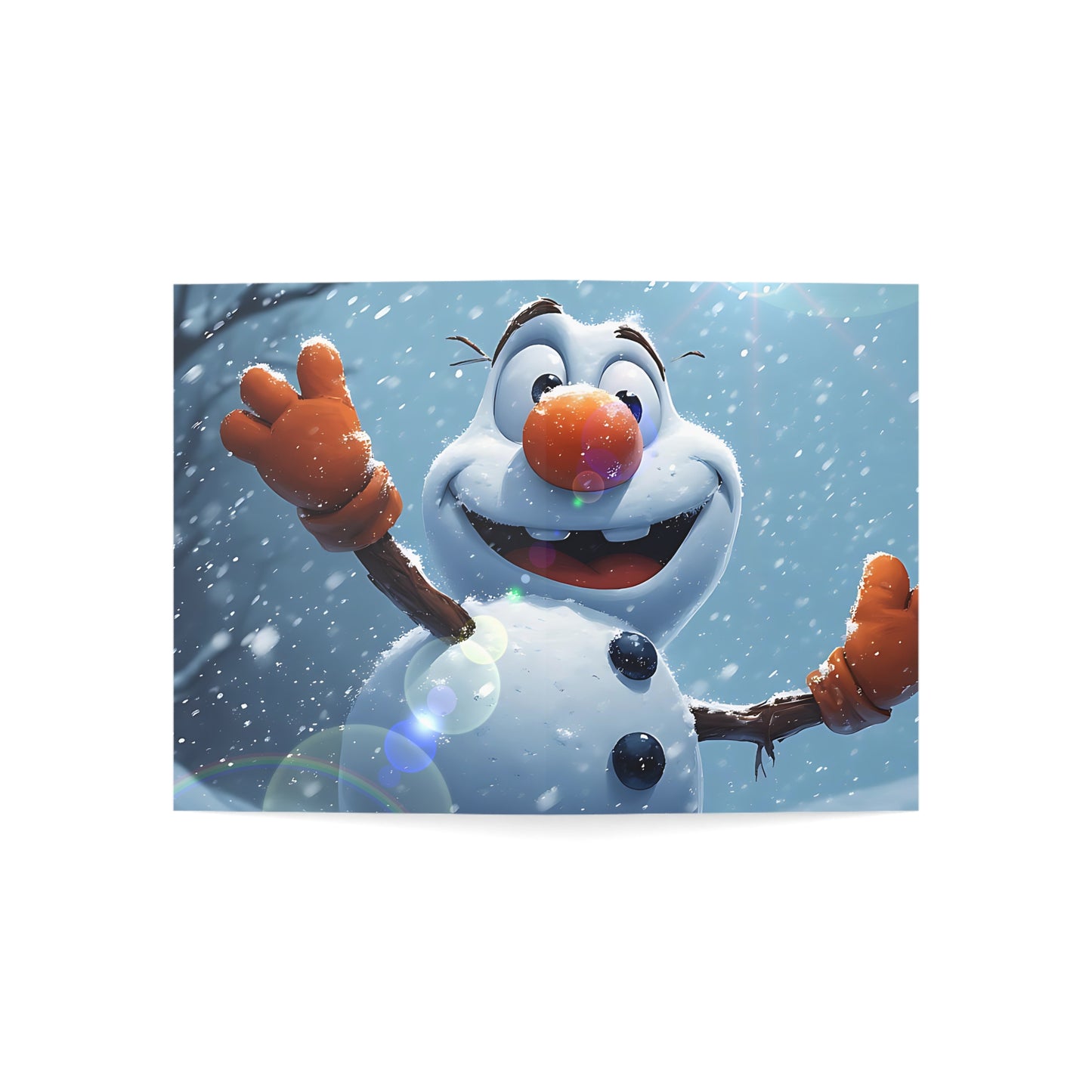 Snowman (Christmas Selfies) Holiday Greeting Cards - Cheerful Pack (1, 10, 30, 50 pcs)