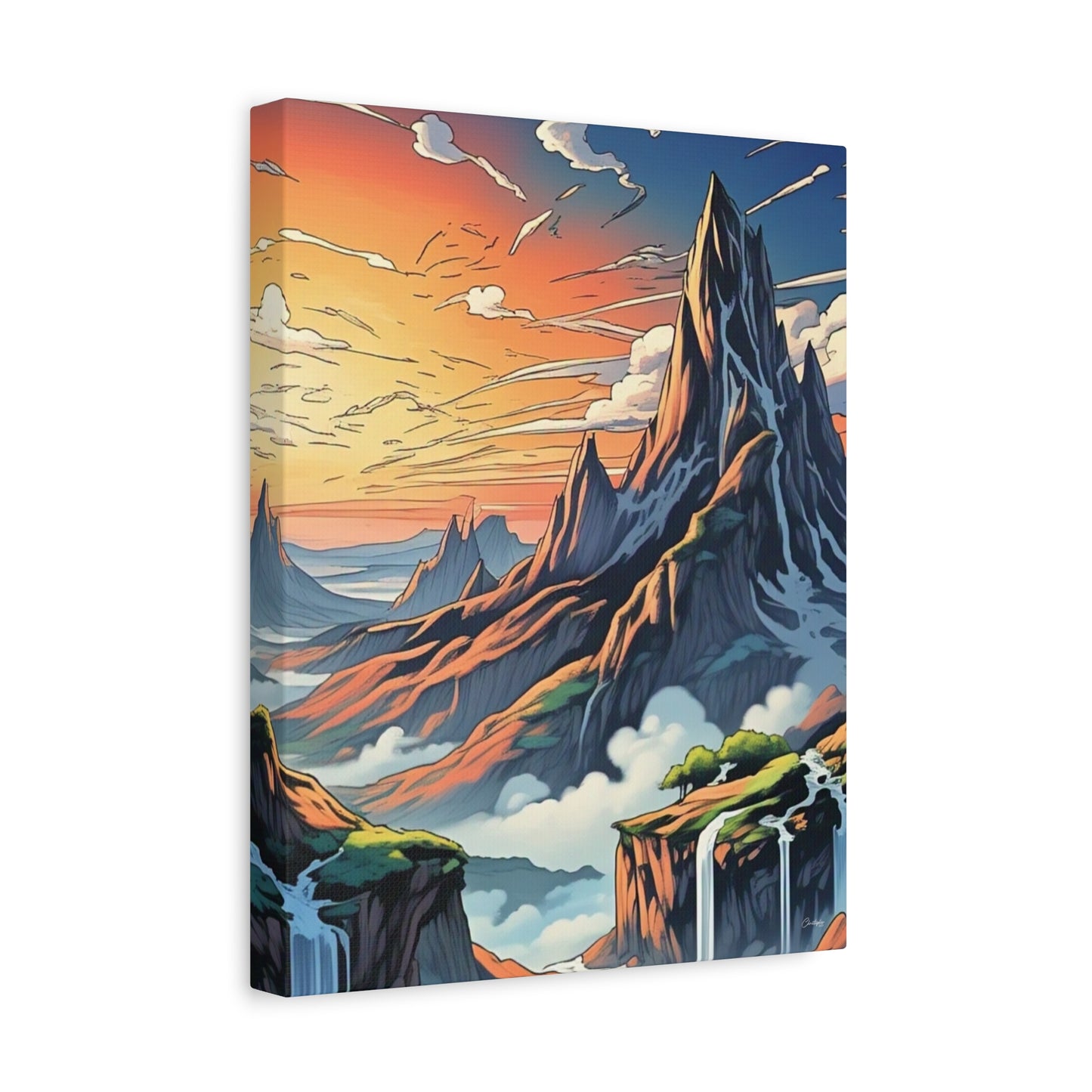 Stretched Canvas Art Print, Mountain Sunrise Landscape Decor, Wall Art for Home, Gift for Nature Lovers, Perfect for Living Room, [...]