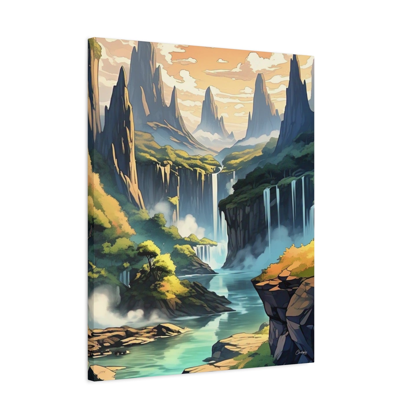 Serene Landscape Canvas Wall Art, Nature Home Decor, Tranquil Living Room Accent, Gift for Nature Lovers, Gallery Wall Piece