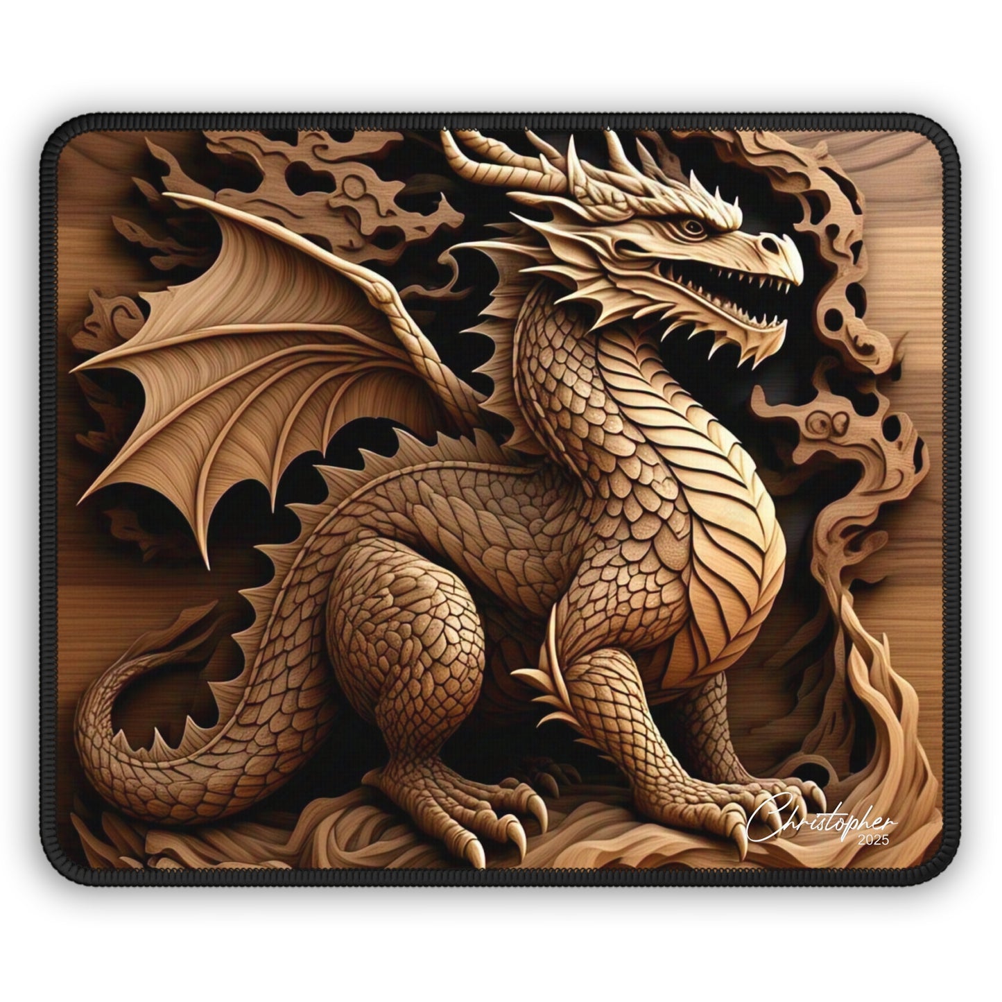 Dragon Gaming Mouse Pad, Fantasy Home Office Decor, Gift for Gamers, Unique Desk Accessory, Dragon Lover Mouse Pad