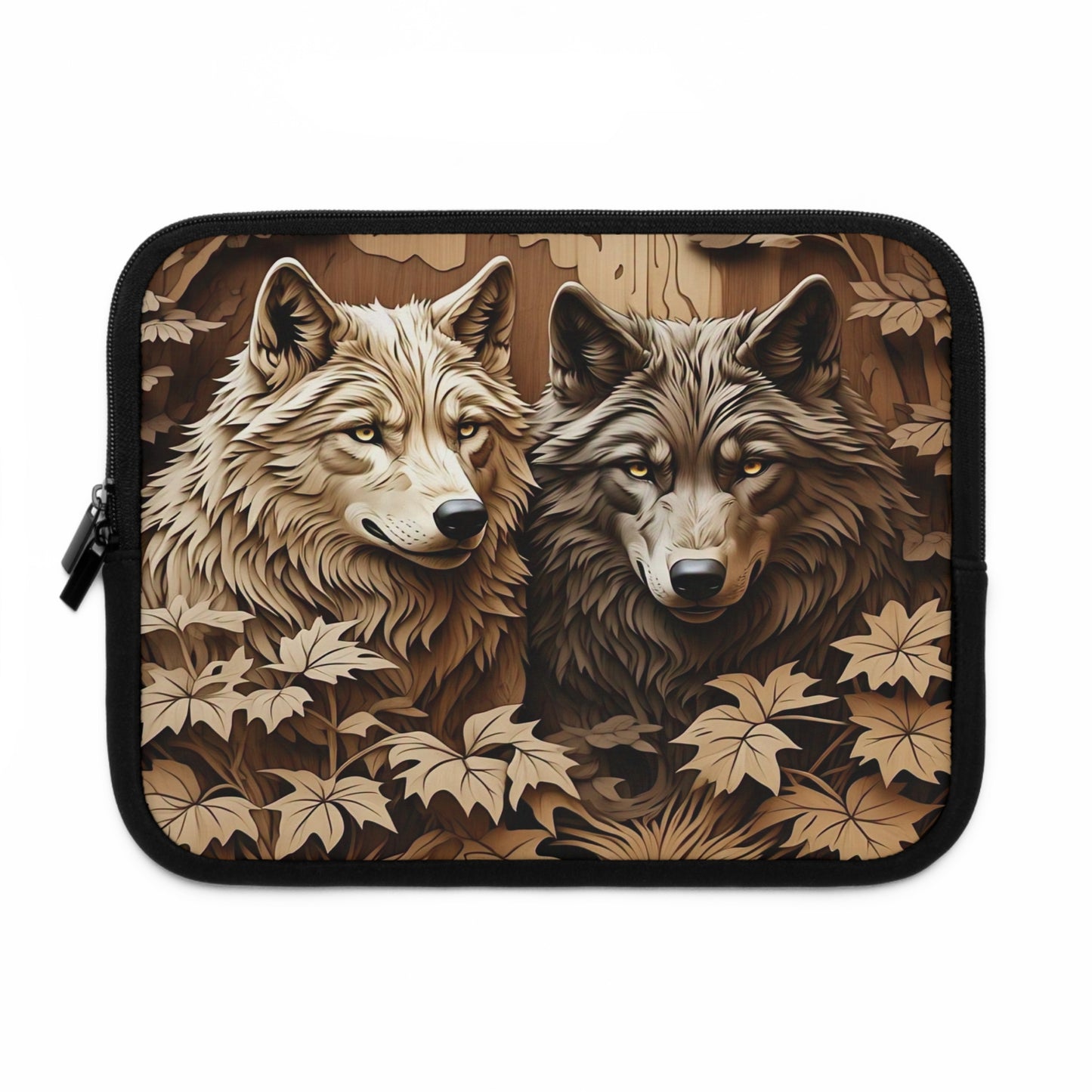 Wolf Art Laptop Sleeve - Nature Lover's Gift, Wildlife Accessory, Computer Protection, Eco-Friendly Case, Camping Essentials
