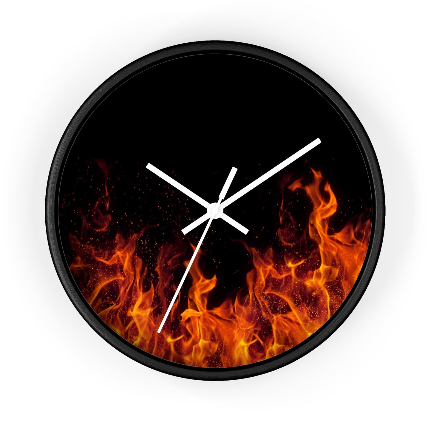 Fiery Flame Wall Clock | Home Decor, Gift for Him, Modern Art, Unique Timepiece, Burning Inspiration