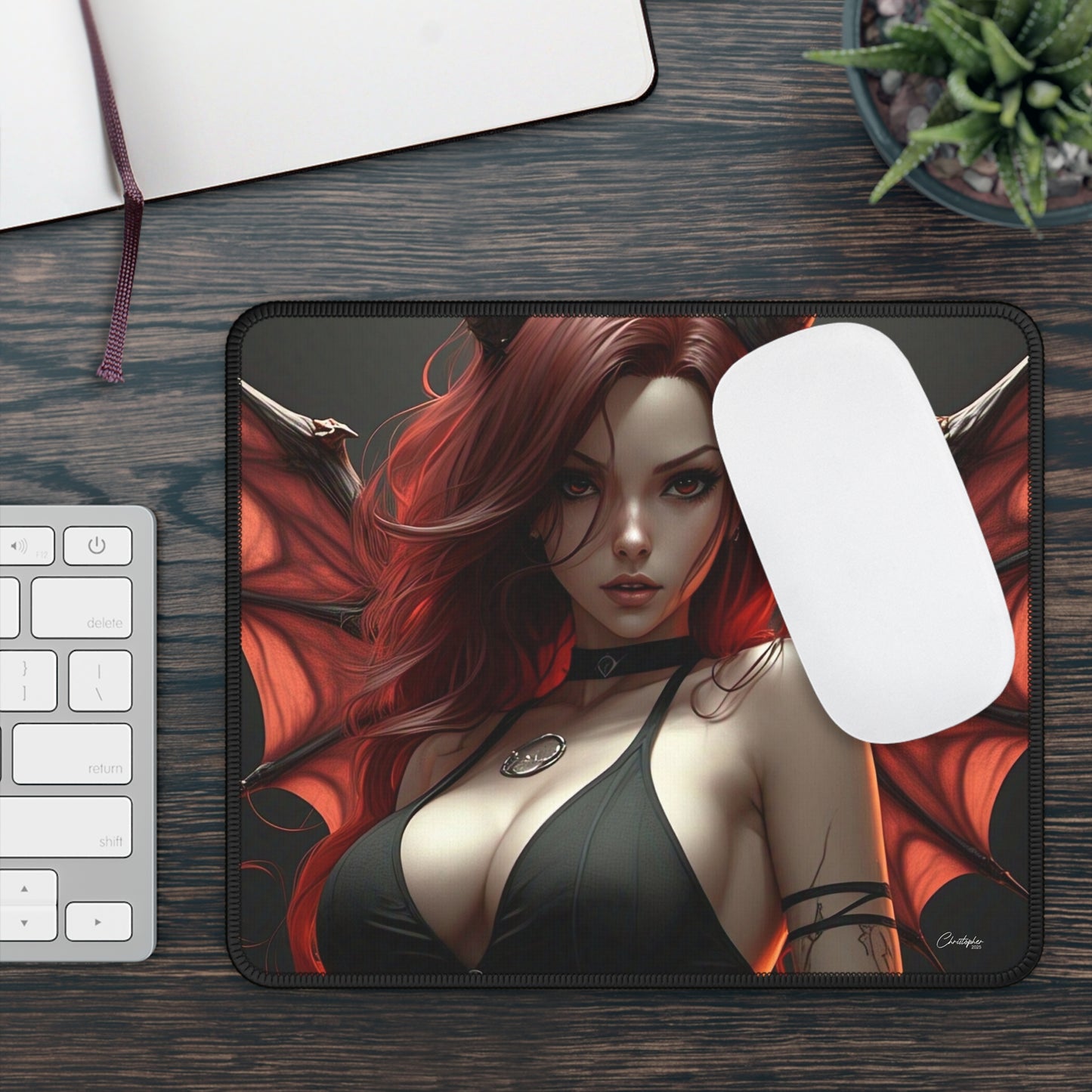 Dramatic Fantasy Gaming Mouse Pad - Perfect for Gamers, Home Office, Halloween Decor, Gift for Her, Unique Desk Accessory