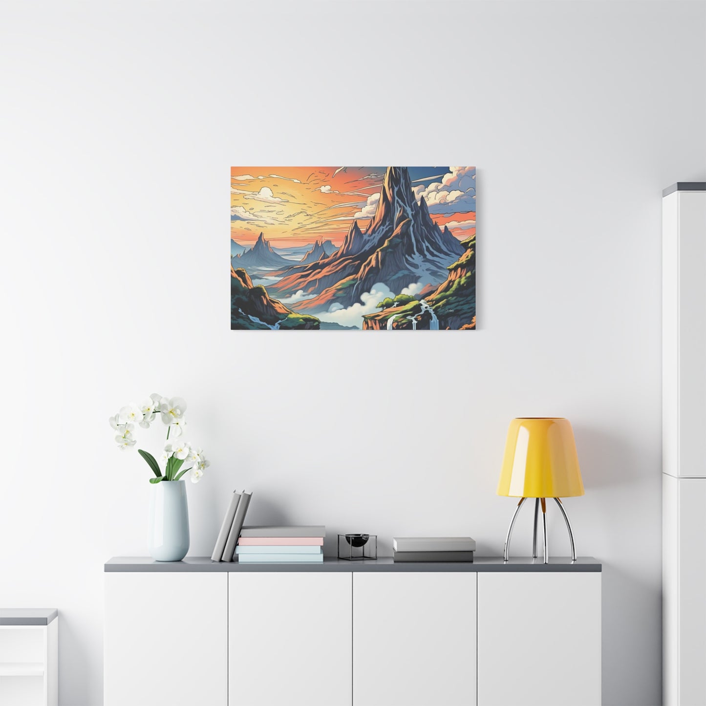 Stretched Canvas Art Print, Mountain Sunrise Landscape Decor, Wall Art for Home, Gift for Nature Lovers, Perfect for Living Room, [...]