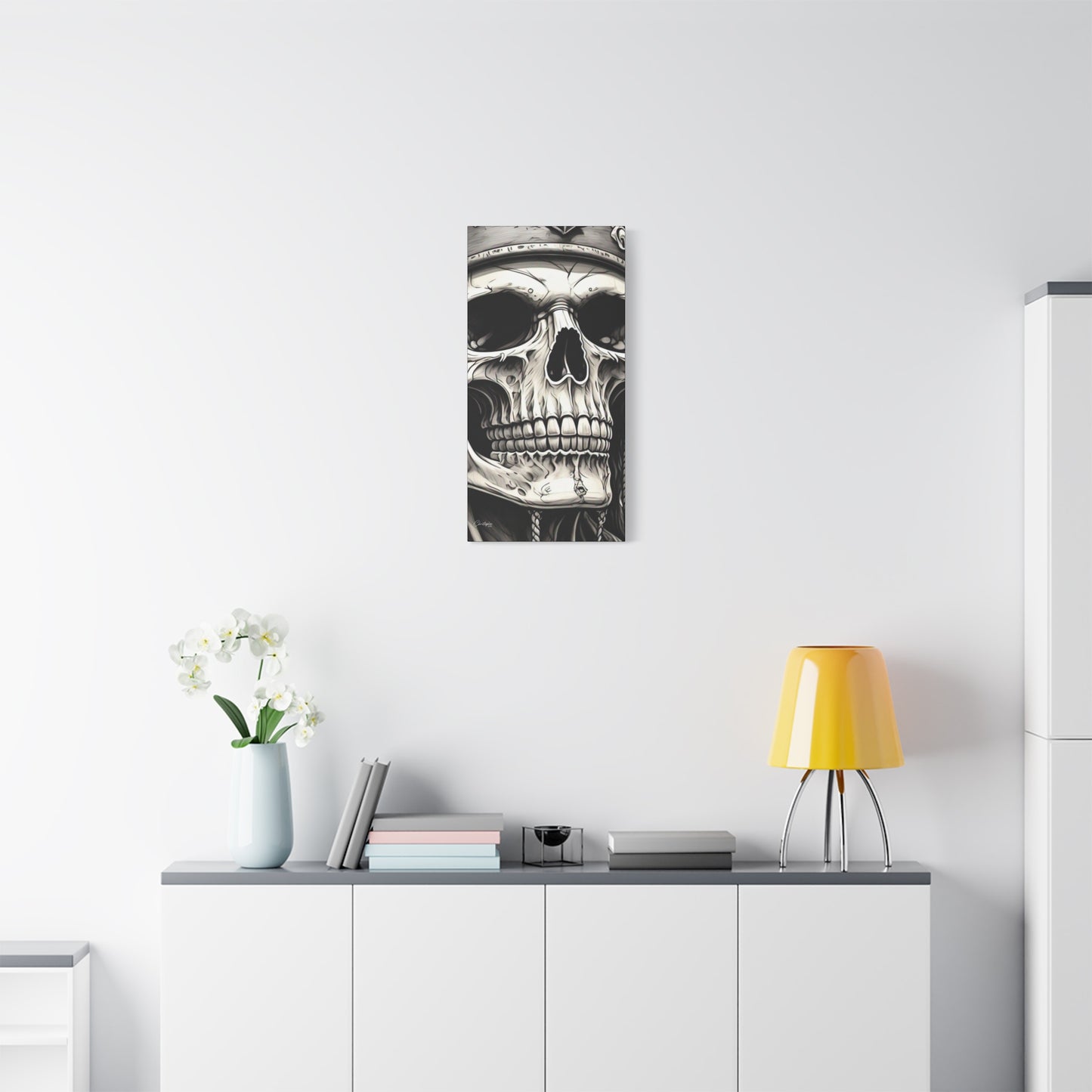 Pirate Skull Canvas Art - Edgy Gothic Decor, Wall Art for Halloween, Gothic Home Decor, Pirate Theme, Gift for Him