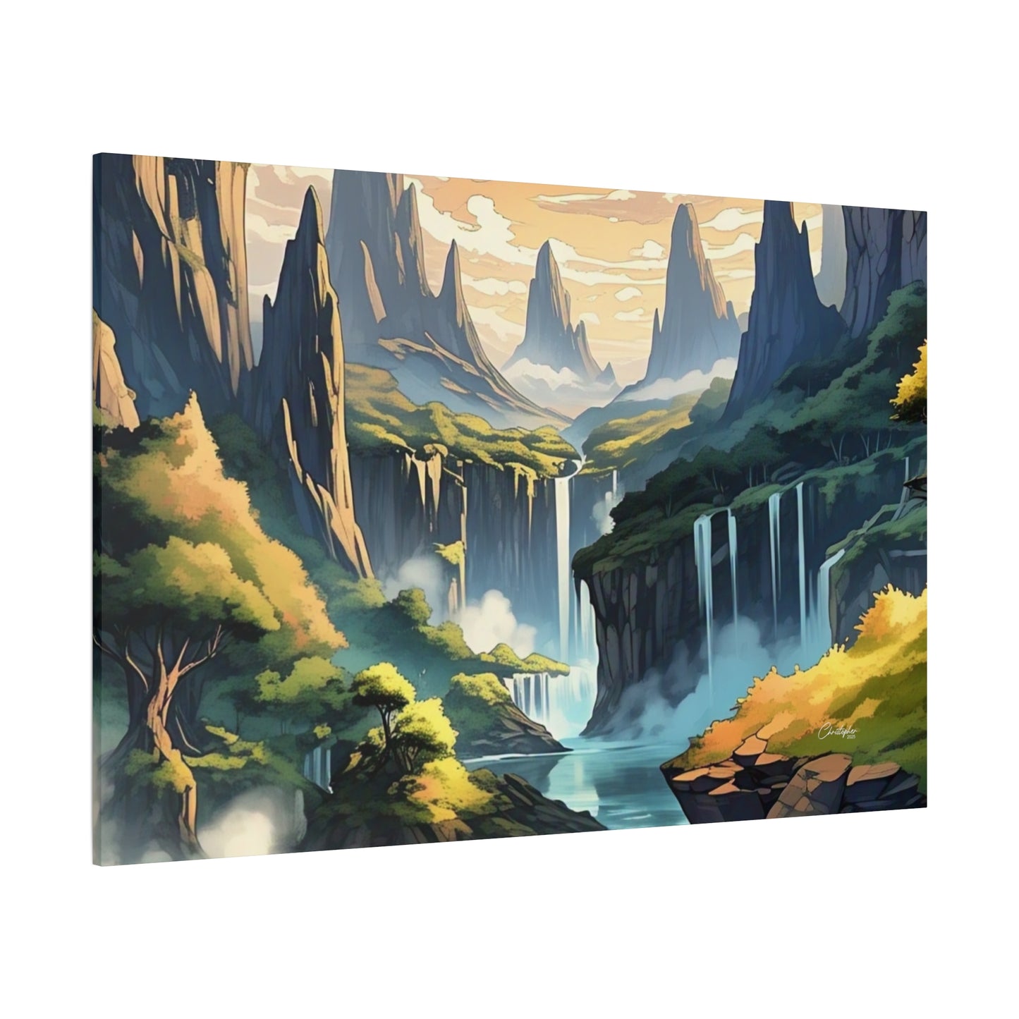 Serene Landscape Canvas Wall Art, Nature Home Decor, Tranquil Living Room Accent, Gift for Nature Lovers, Gallery Wall Piece