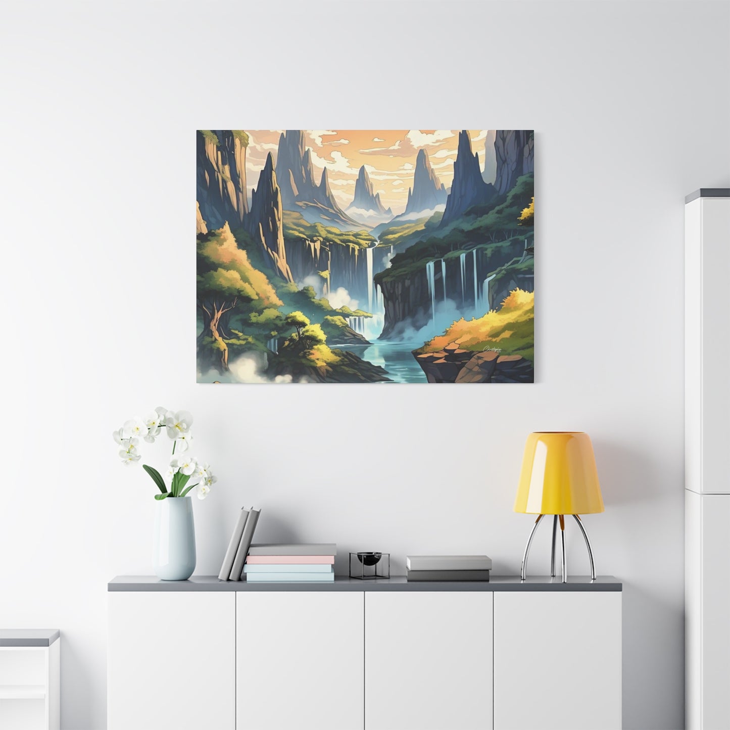 Serene Landscape Canvas Wall Art, Nature Home Decor, Tranquil Living Room Accent, Gift for Nature Lovers, Gallery Wall Piece