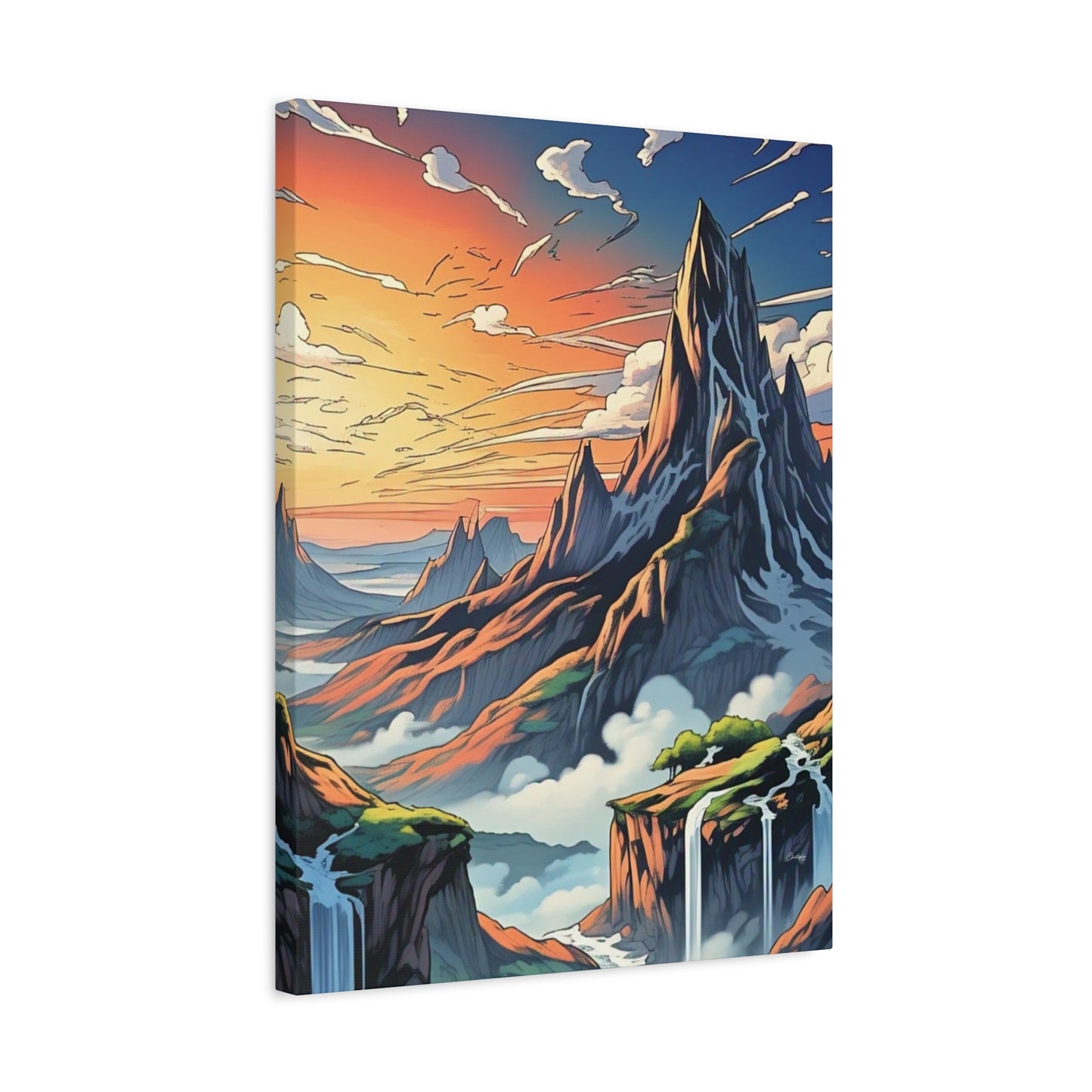 Stretched Canvas Art Print, Mountain Sunrise Landscape Decor, Wall Art for Home, Gift for Nature Lovers, Perfect for Living Room, [...]