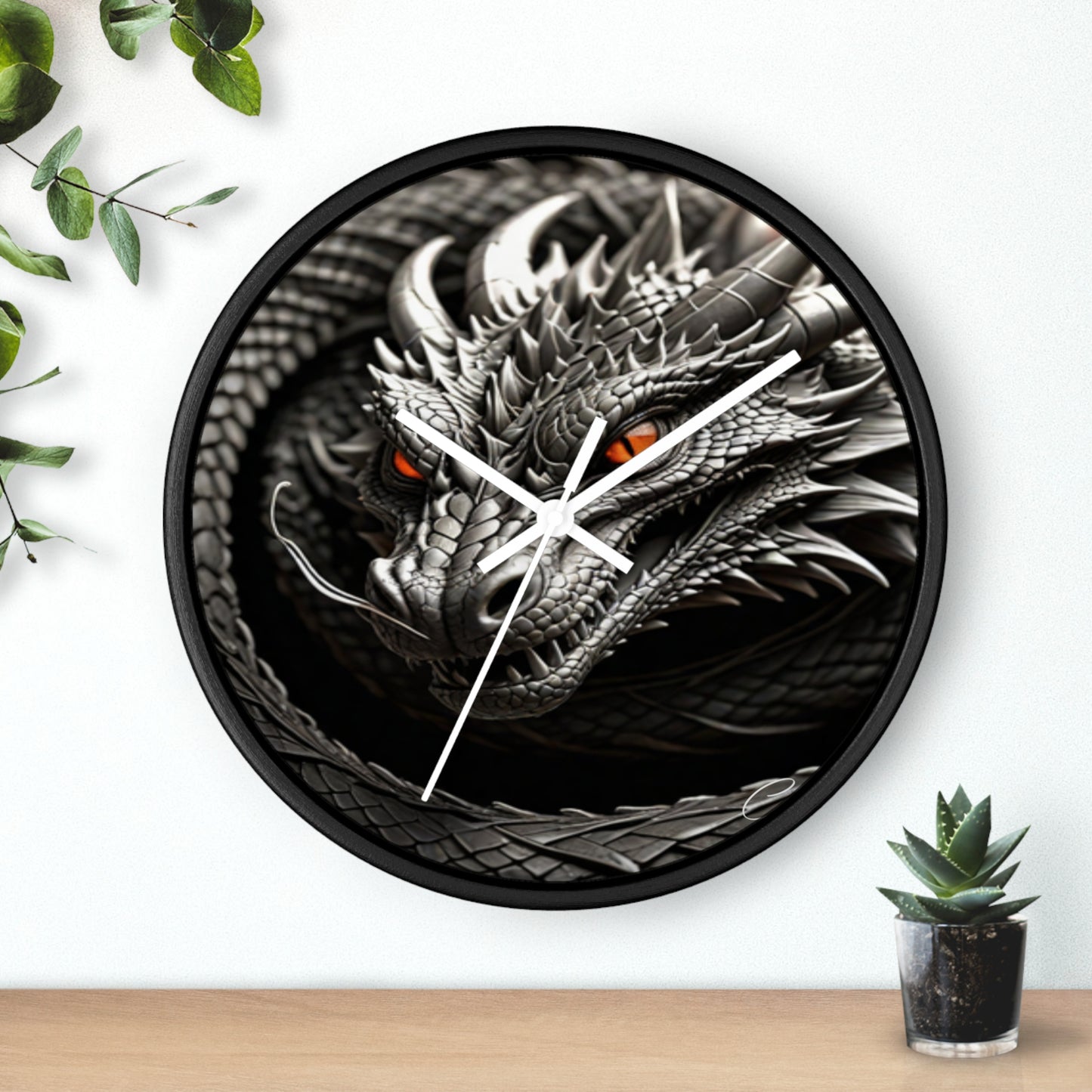 Majestic Dragon Wall Clock - Fantasy Home Decor, Unique Gift for Dragon Lovers, Gothic Clock, Medieval Wall Art, Fantasy Decor