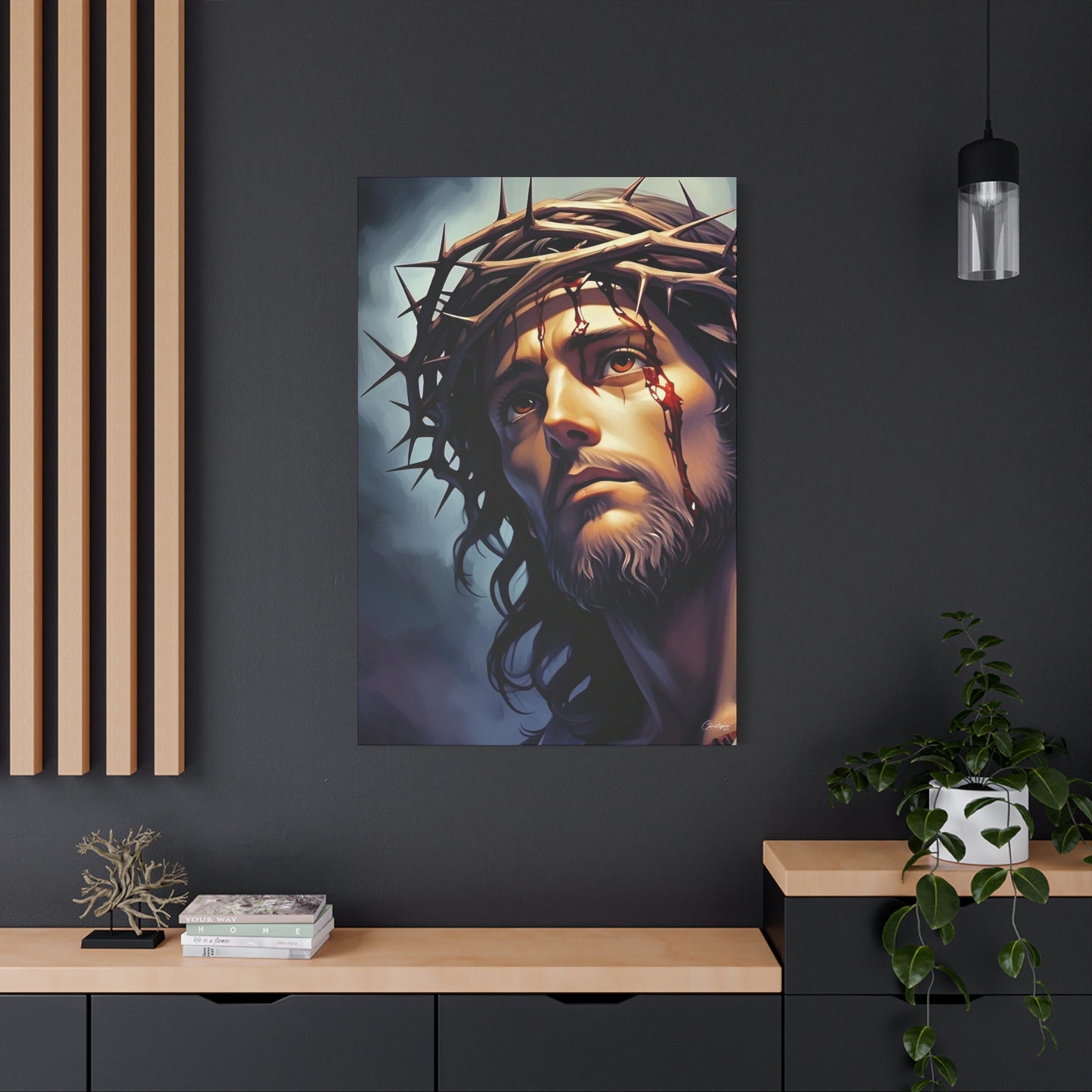 Religious Art Print Canvas, Inspirational Wall Decor, Christian Home Decor, Jesus Art, Gift for Faith-Based Celebrations