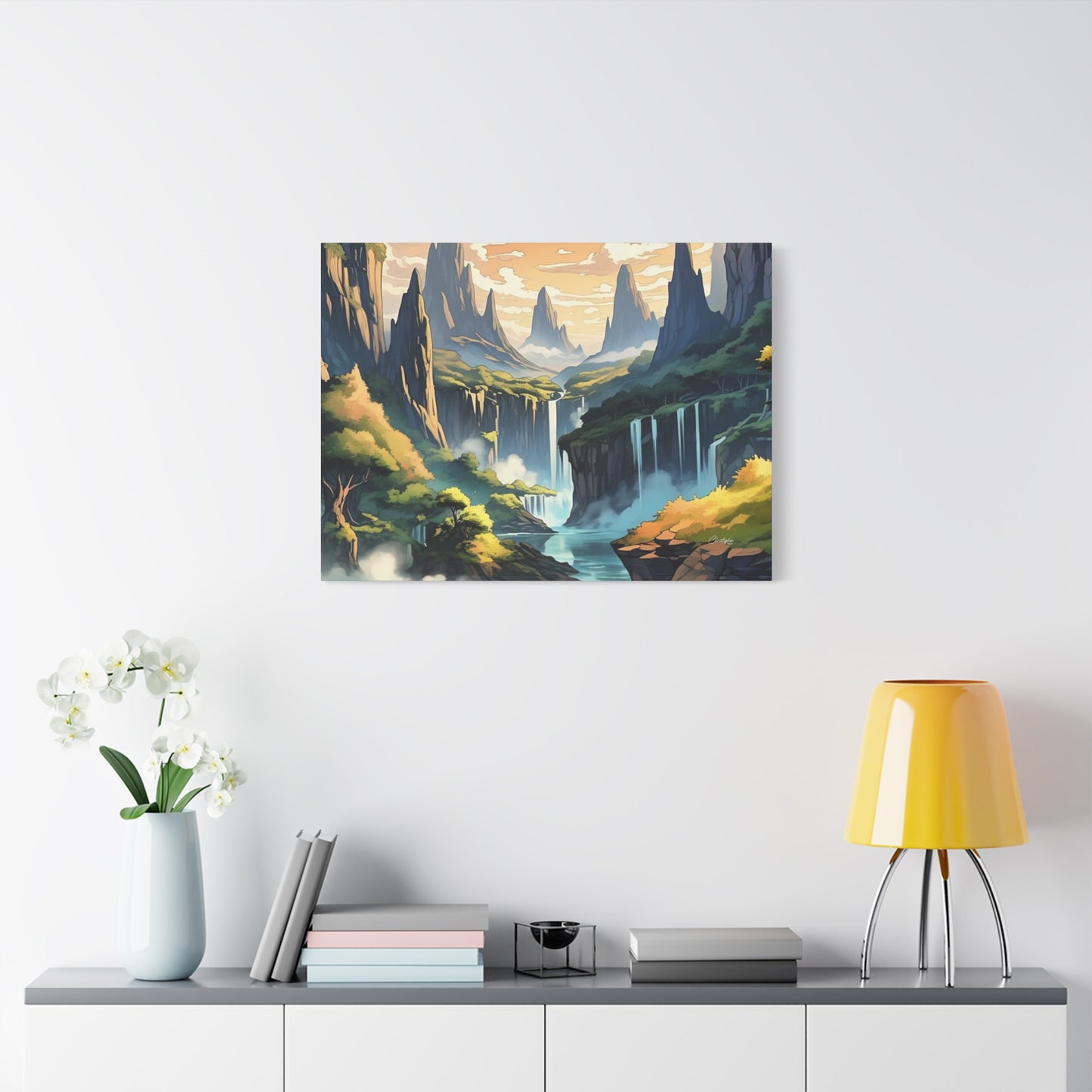 Serene Landscape Canvas Wall Art, Nature Home Decor, Tranquil Living Room Accent, Gift for Nature Lovers, Gallery Wall Piece