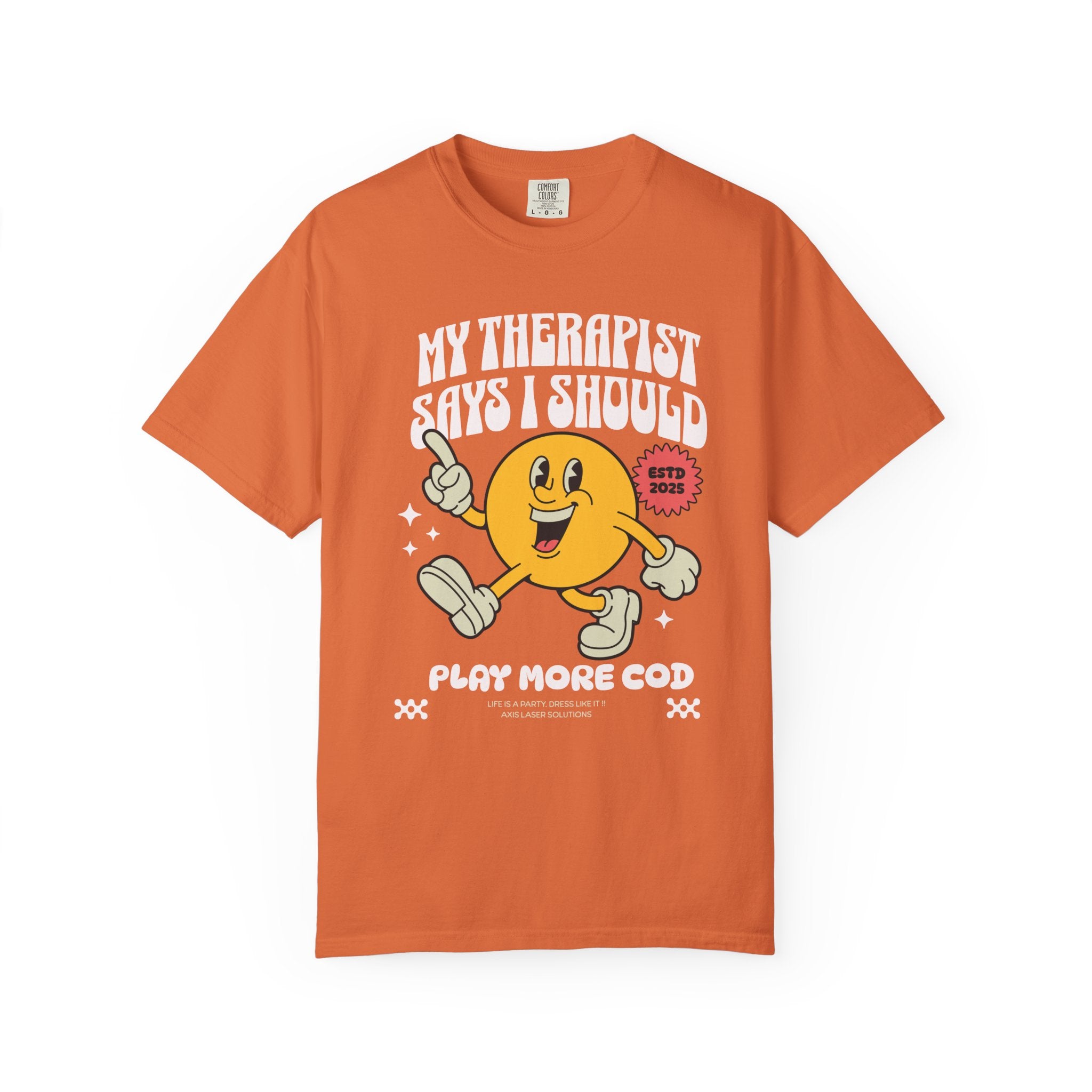 Play More COD T-Shirt, Unisex Garment-Dyed Tee, Gamer Gift, Fun Relaxed Style, Casual Brag Tee, Therapy Humor Shirt
