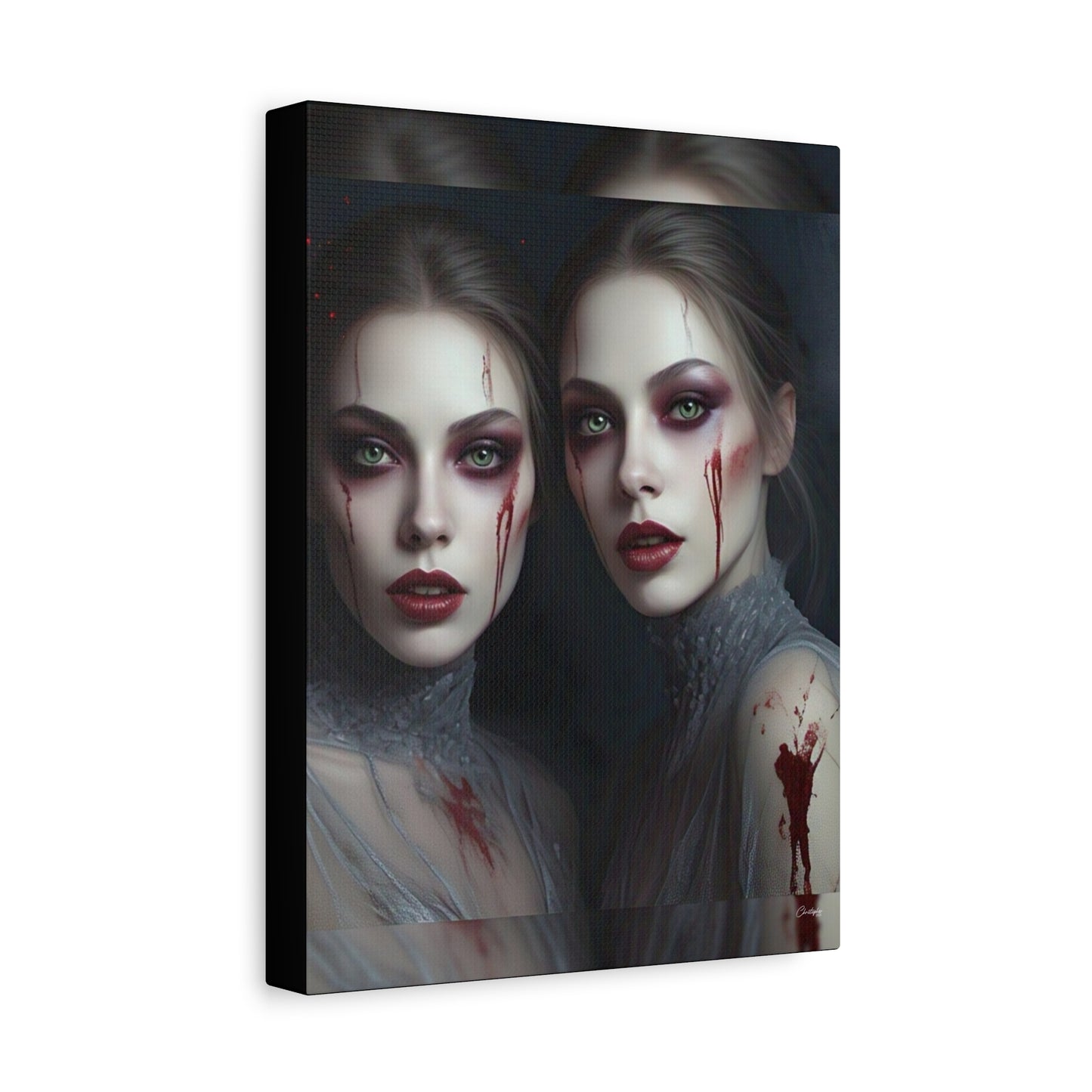 Spooky Art Canvas Print, Matte Canvas, Stretched Wall Decor, Gothic Home Decor, Halloween Art, Unique Gift