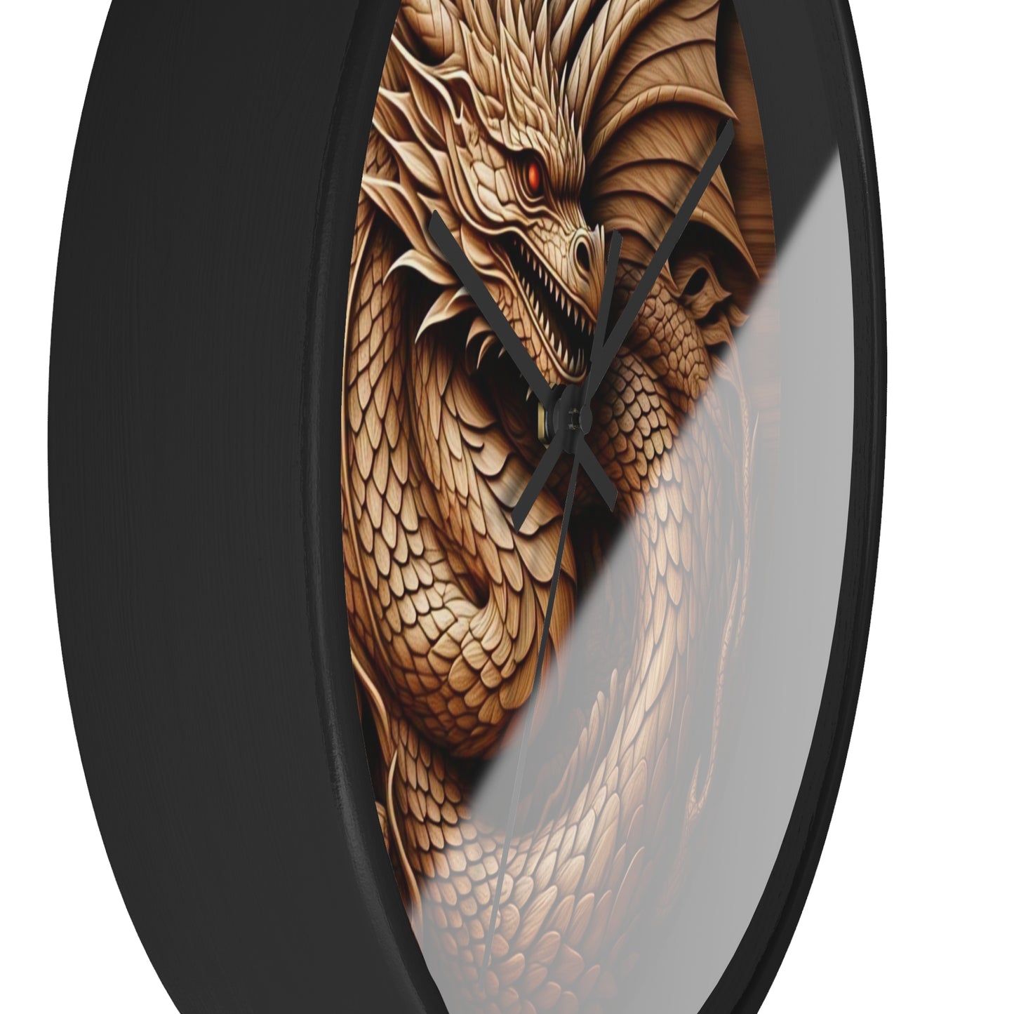 Dragon Art Wall Clock, Unique Home Decor, Fantasy Gift, Asian Inspiration, Timeless Wall Art