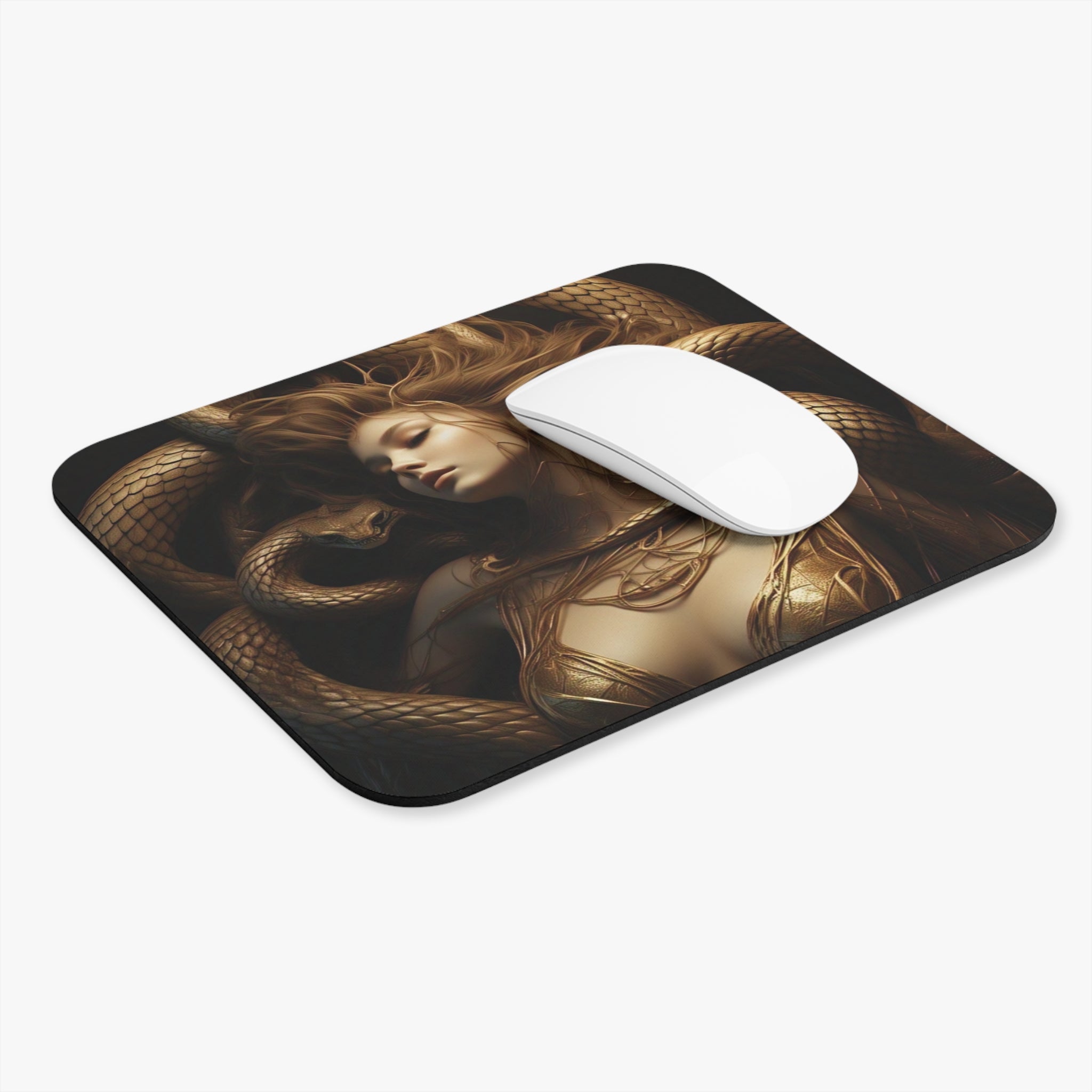 Artistic Snake-Themed Mouse Pad - Unique Design for Home Office